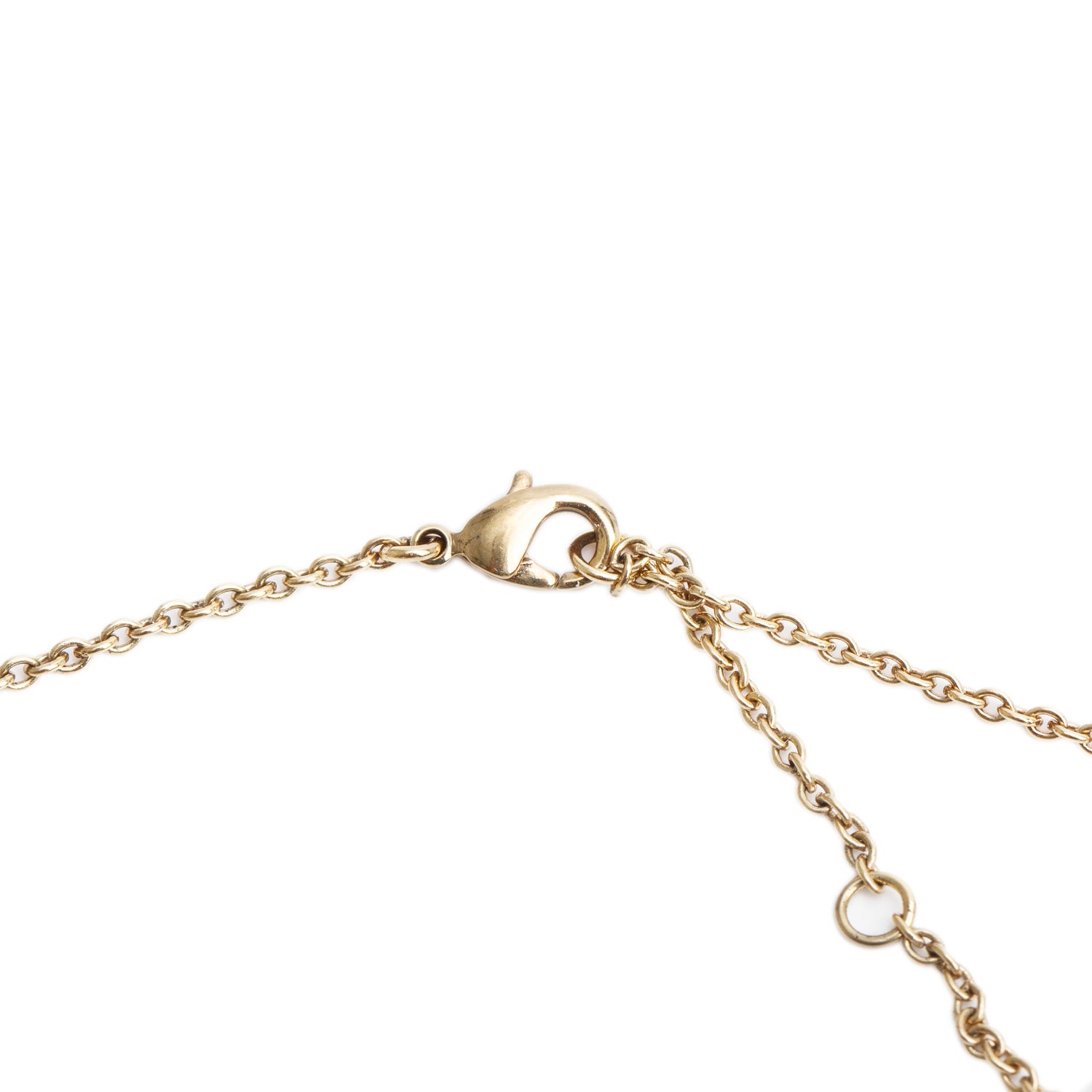 Christian Dior Gold-Tone Crystal Petite CD Necklace