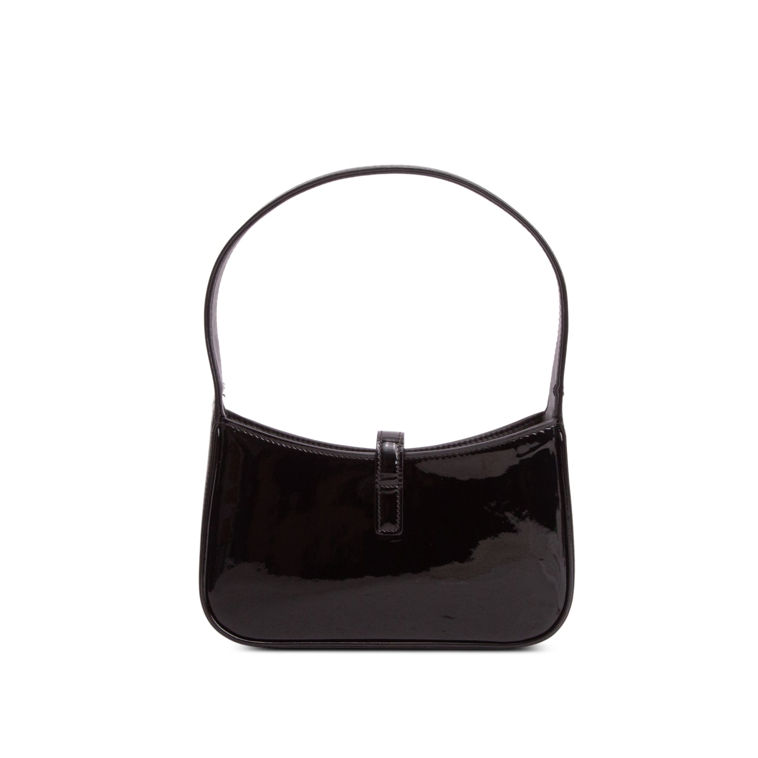 Saint Laurent 2022 Black Patent Leather Calfskin Le 5 a 7 Mini Hobo w/ Box