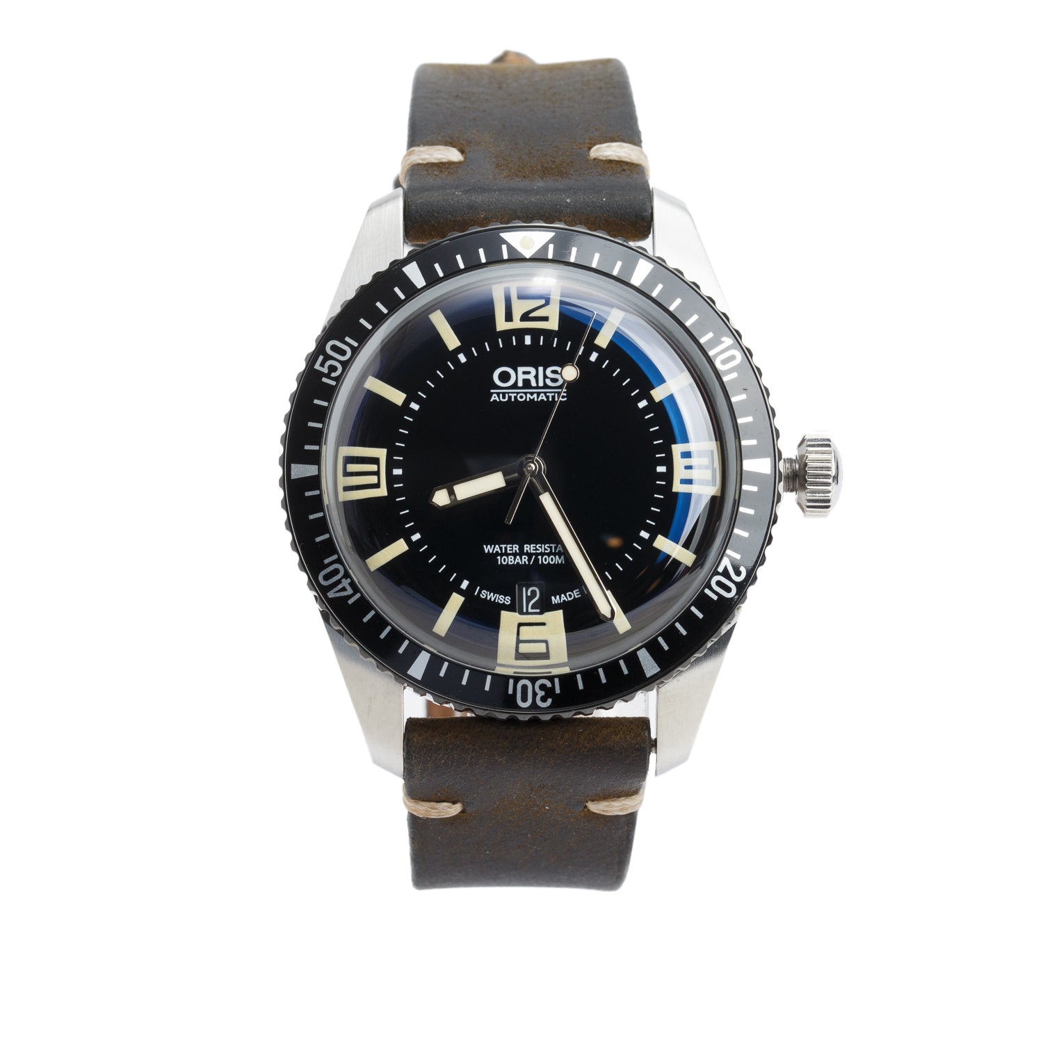 Oris Stainless Steel Divers Sixty-Five 40 MM Automatic Watch Black Dial w/ Box & Papers
