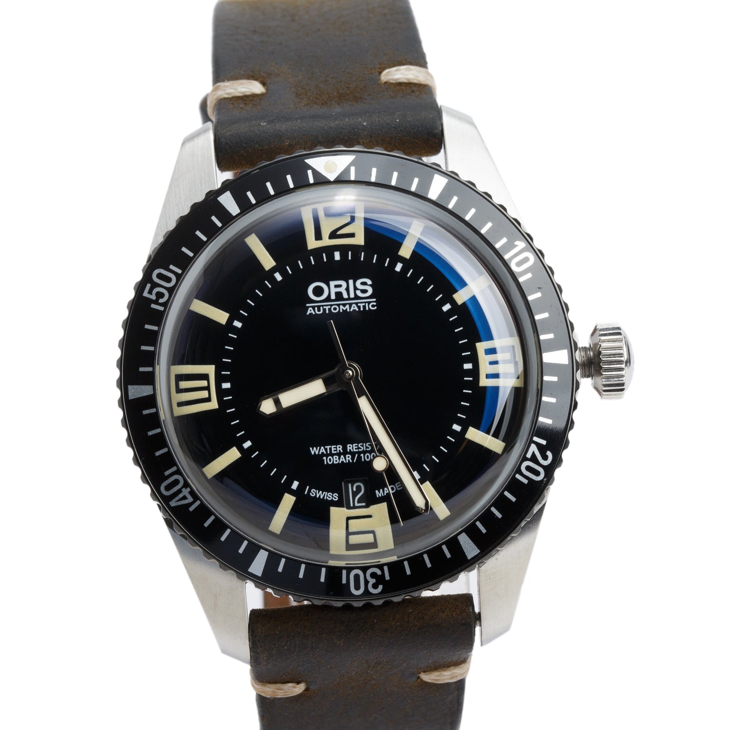 Oris Stainless Steel Divers Sixty-Five 40 MM Automatic Watch Black Dial w/ Box & Papers