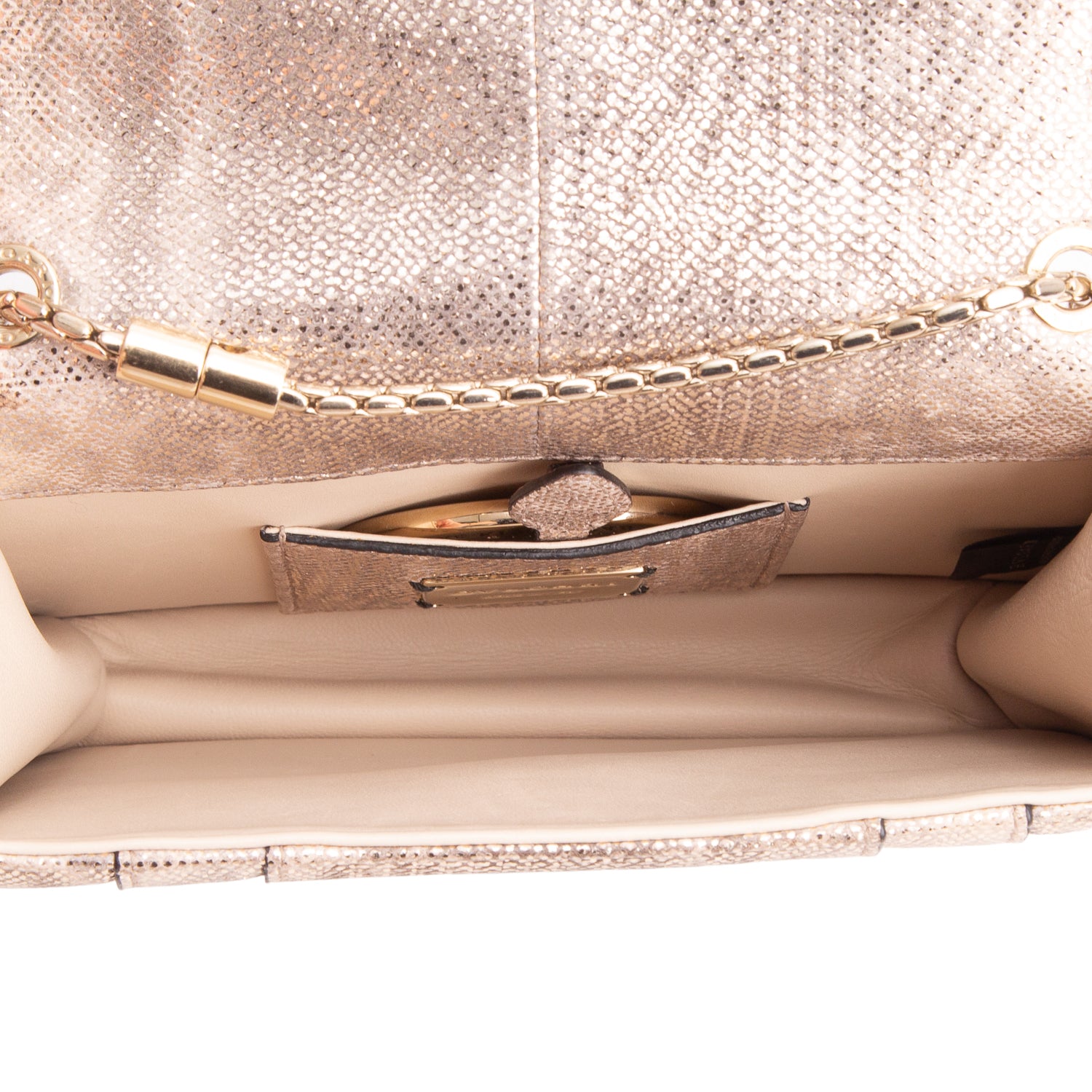 Bulgari Metallic Gold Karung Serpenti Forever Shoulder Bag