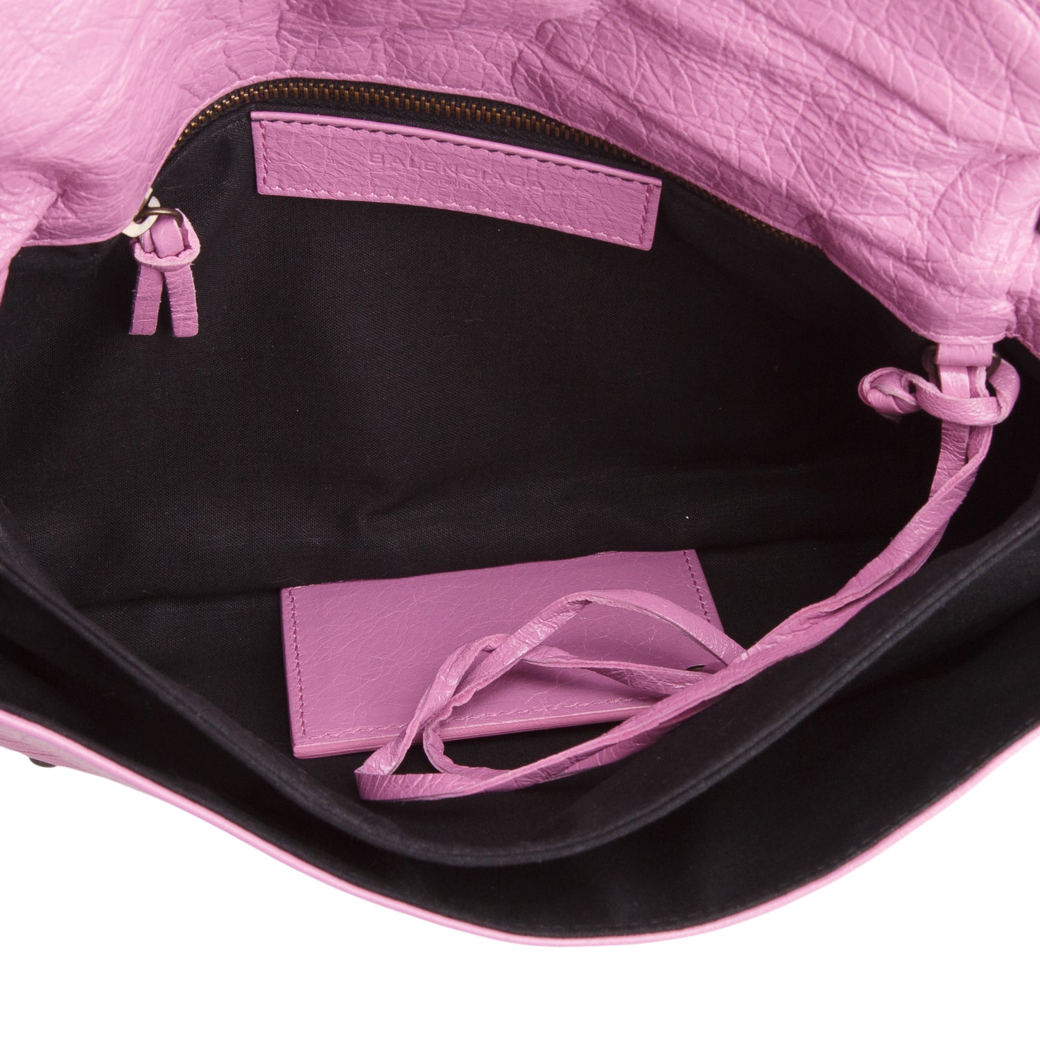 Balenciaga Purple Agneau Classic Hardware Envelope Clutch w/ Strap