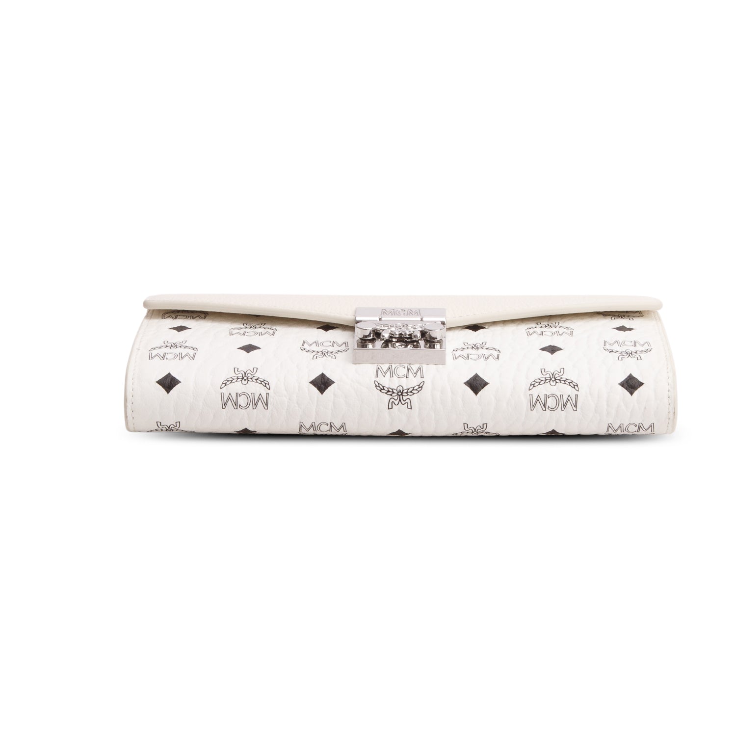 MCM Cream Visetos Patricia Chain Wallet w/ Box