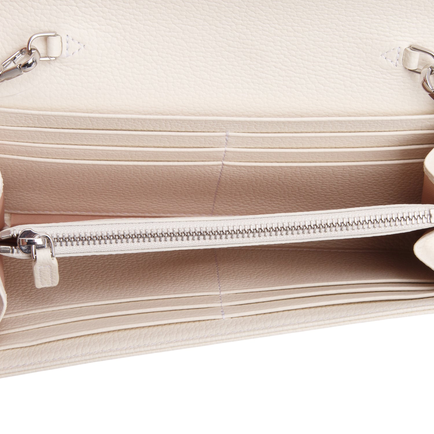 MCM Cream Visetos Patricia Chain Wallet w/ Box
