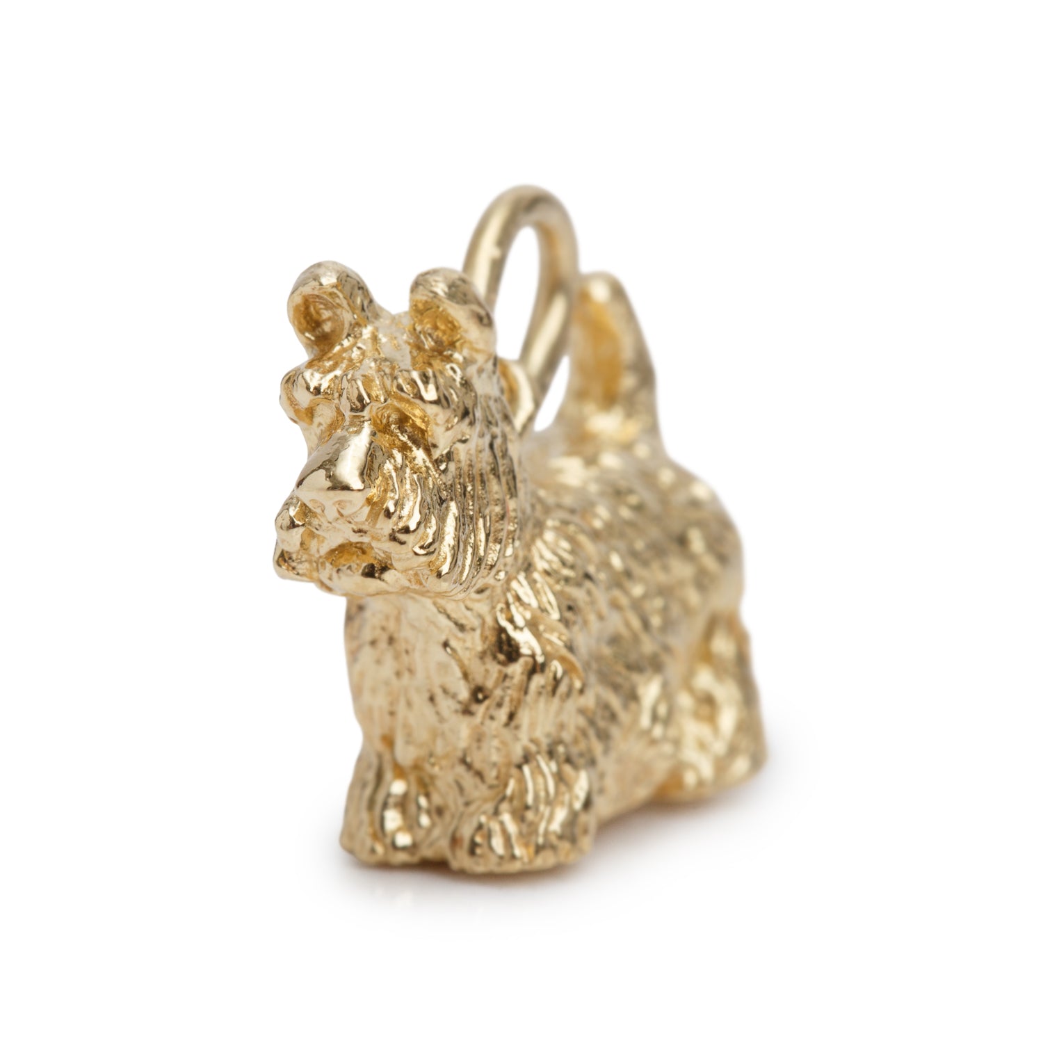 Tiffany & Co. Vintage 18k Yellow Gold Scottish Terrier Dog Charm w/ Box