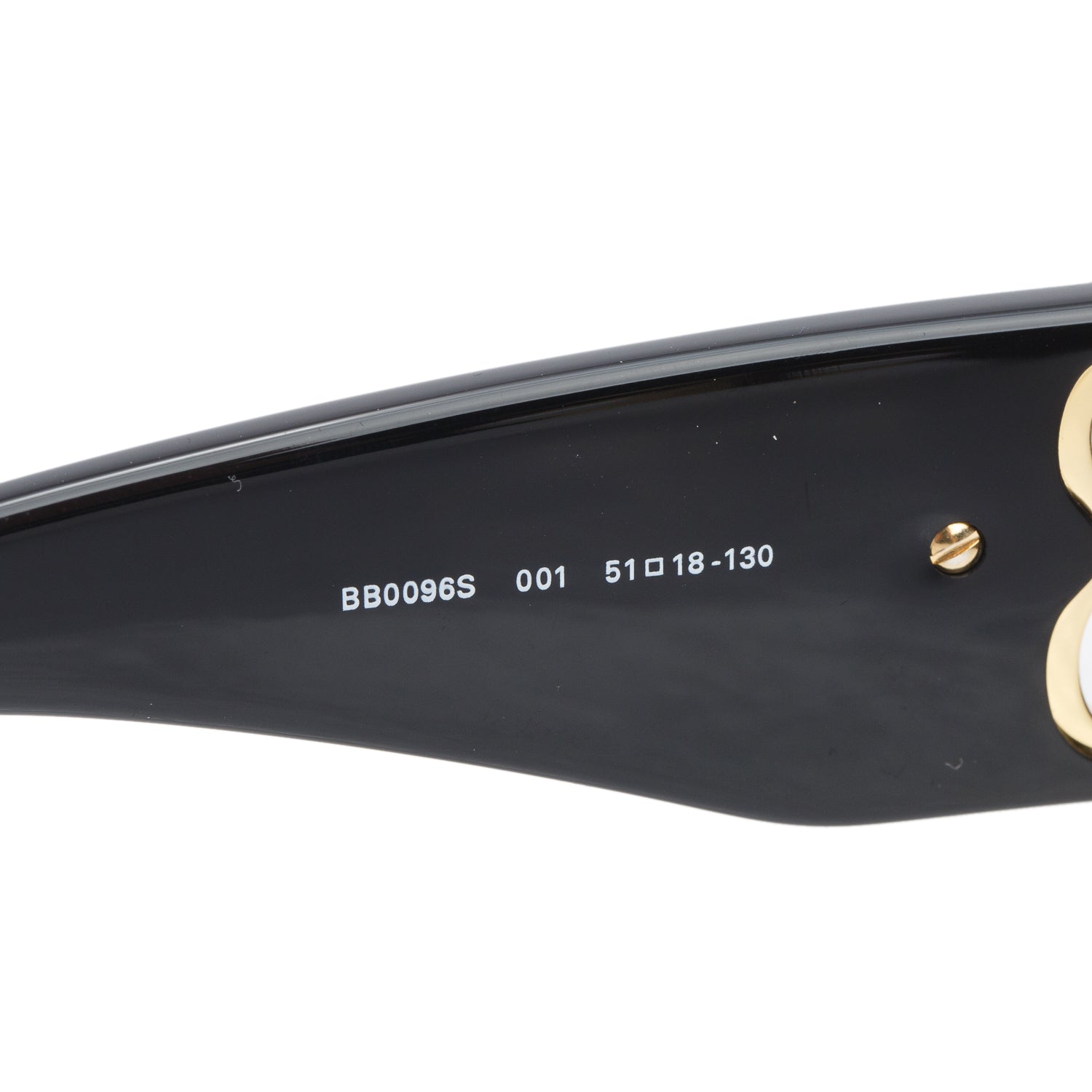 Balenciaga BB0096S Black Dynasty Acetate Rectangle Sunglasses w/ Case