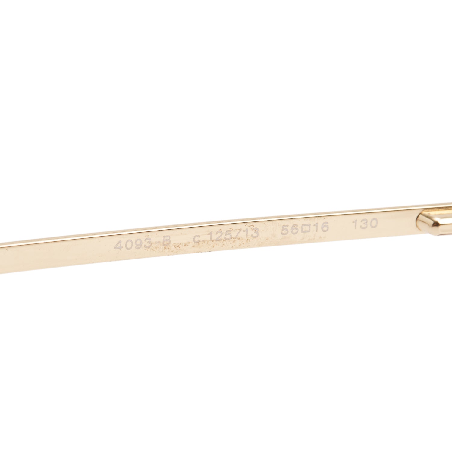 Chanel 4093-B Brown Rimless Crystal CC Logo Square Sunglasses w/ Case