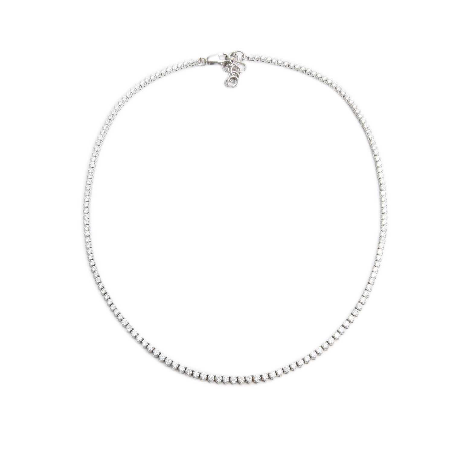 18k White Gold 6.62 tcw. Diamond Tennis Necklace