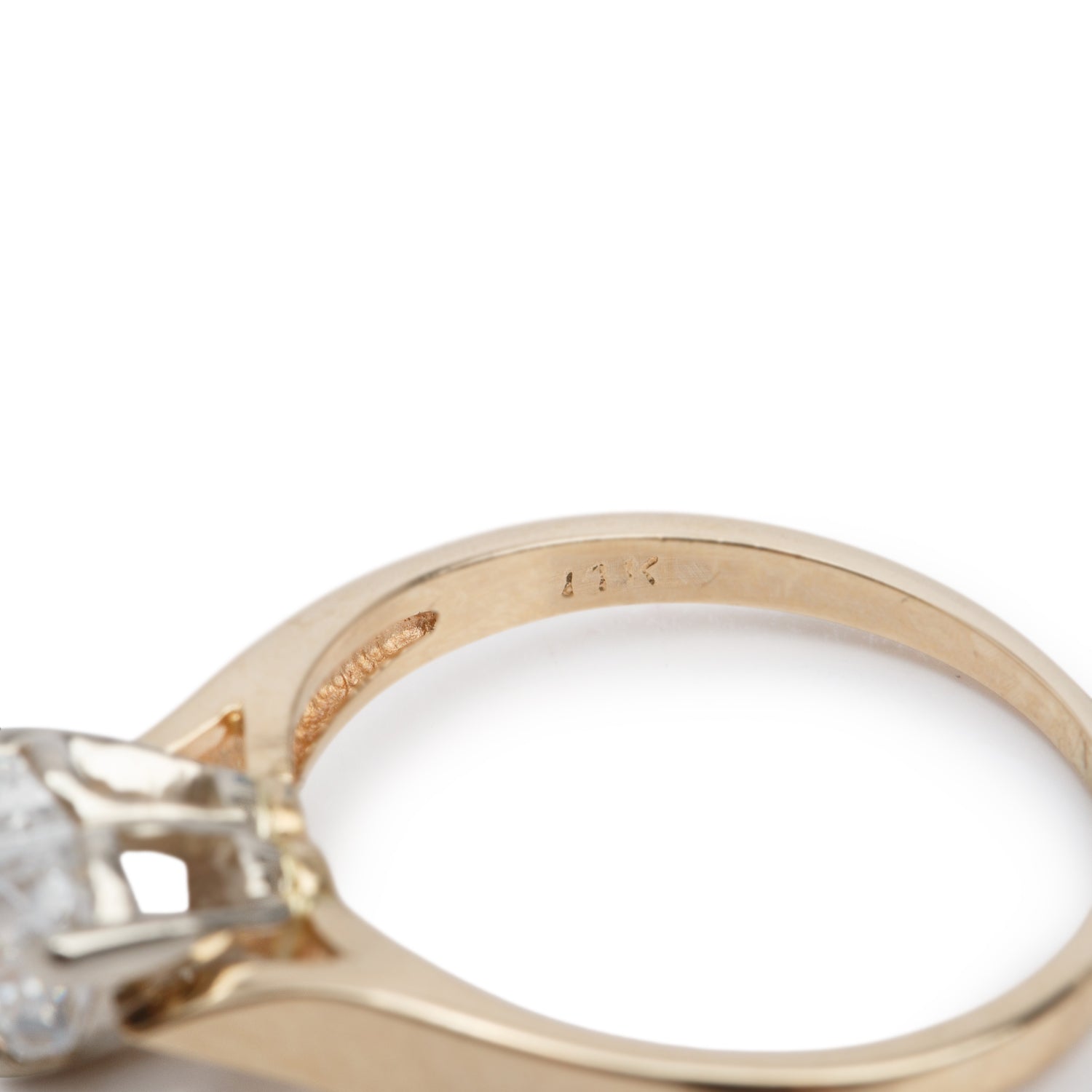 Birks 18k Yellow & White Gold 0.95 ct. Heart Shape Cut Diamond Engagement Ring, Size 7 w/ Box