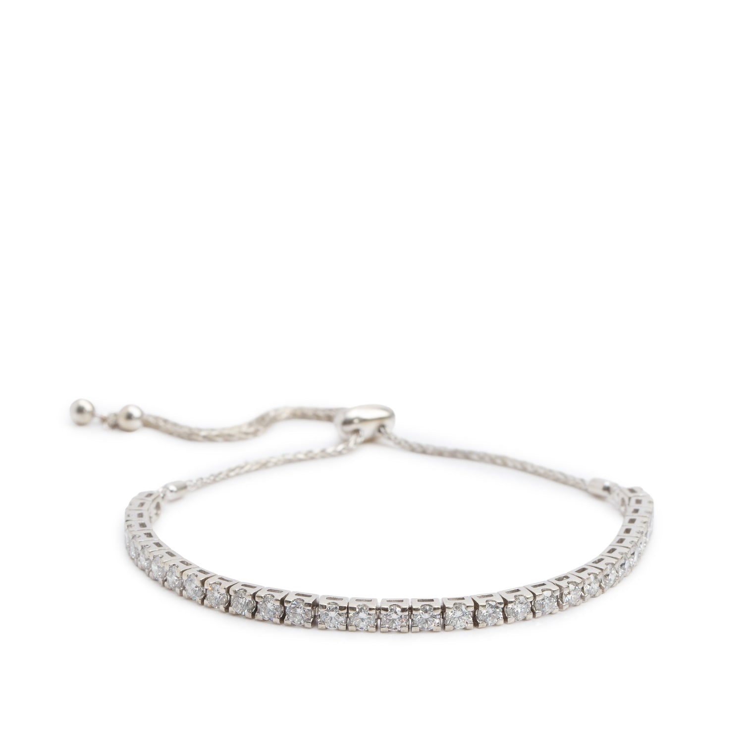 14k White Gold 2.67 tcw. Diamond Tennis Bracelet
