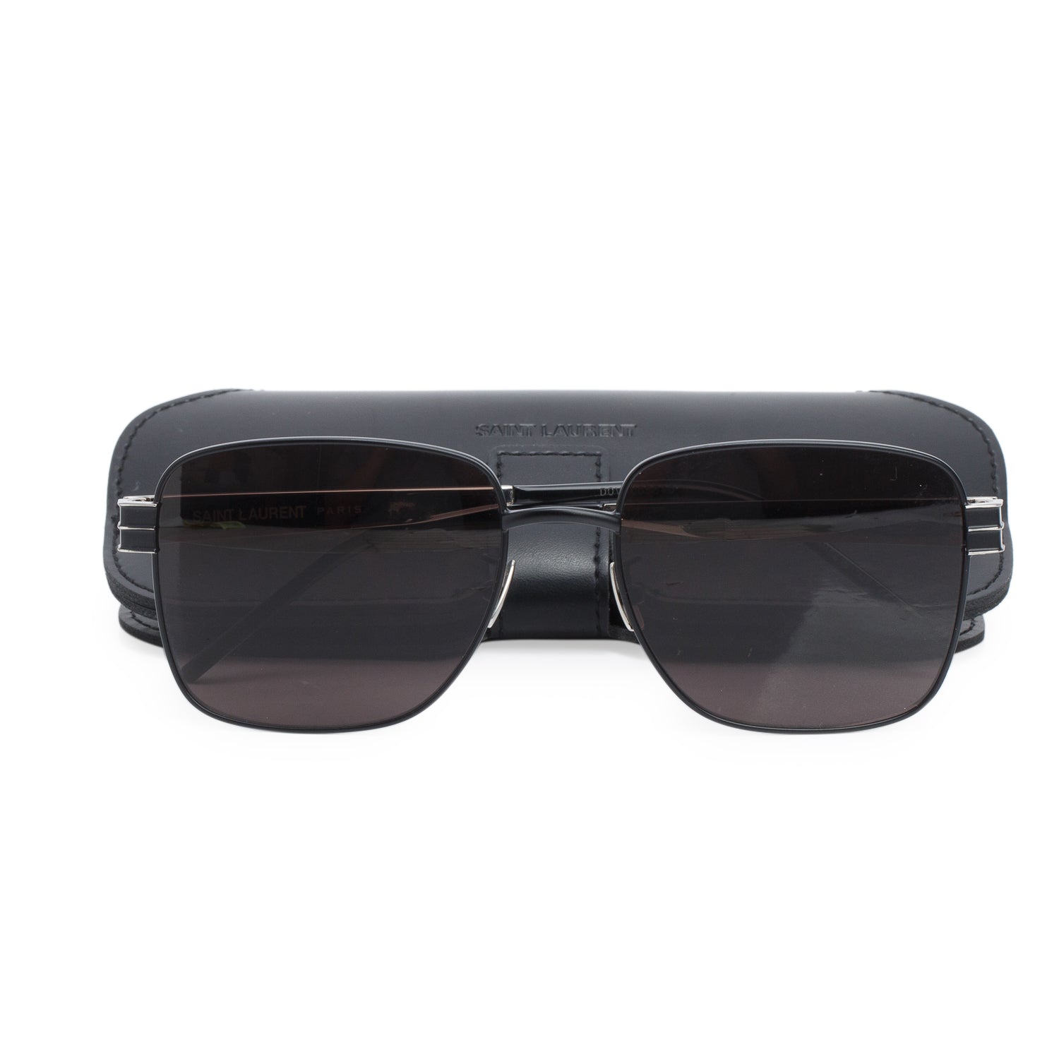 Saint Laurent SL M55 Black Square Sunglasses w/ Case