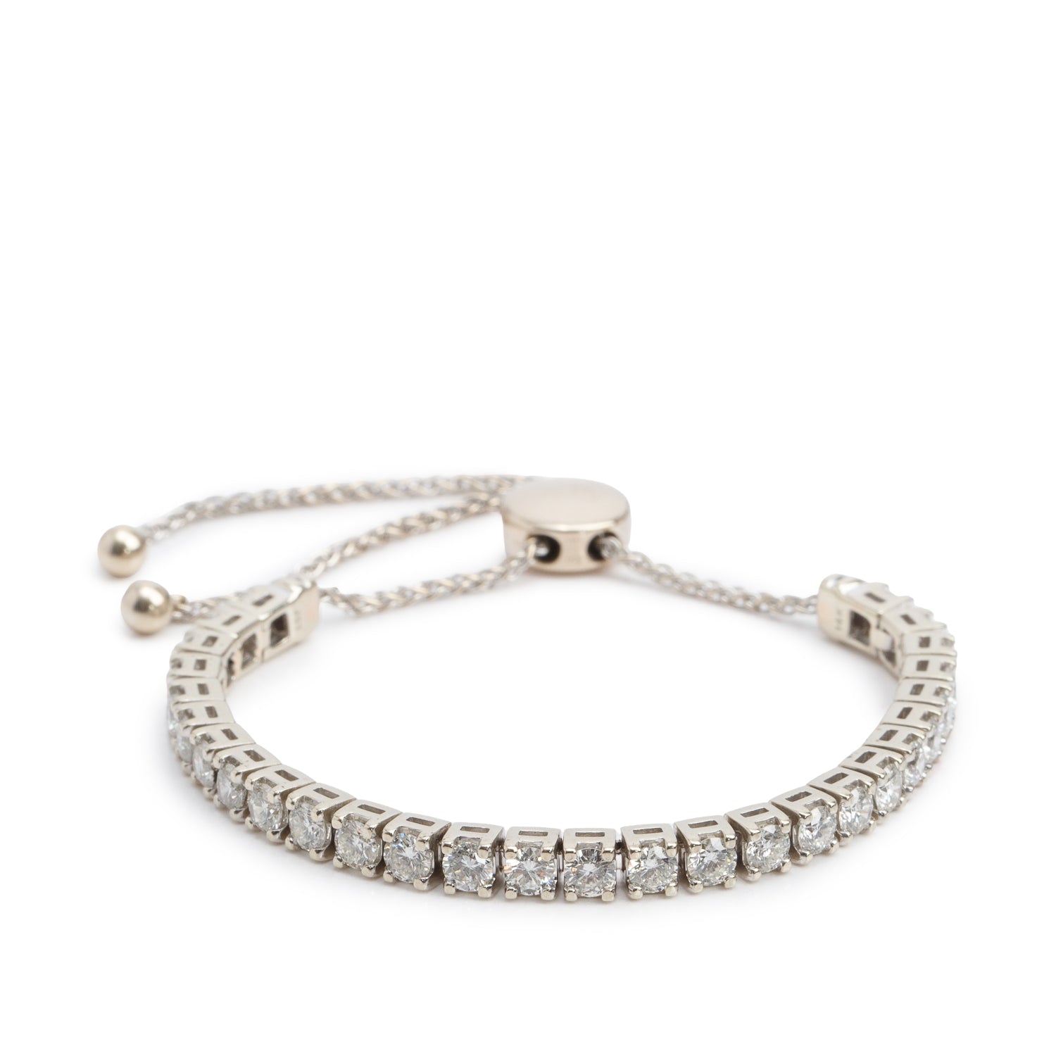 14k White Gold 3.75 tcw. Diamond Tennis Bracelet