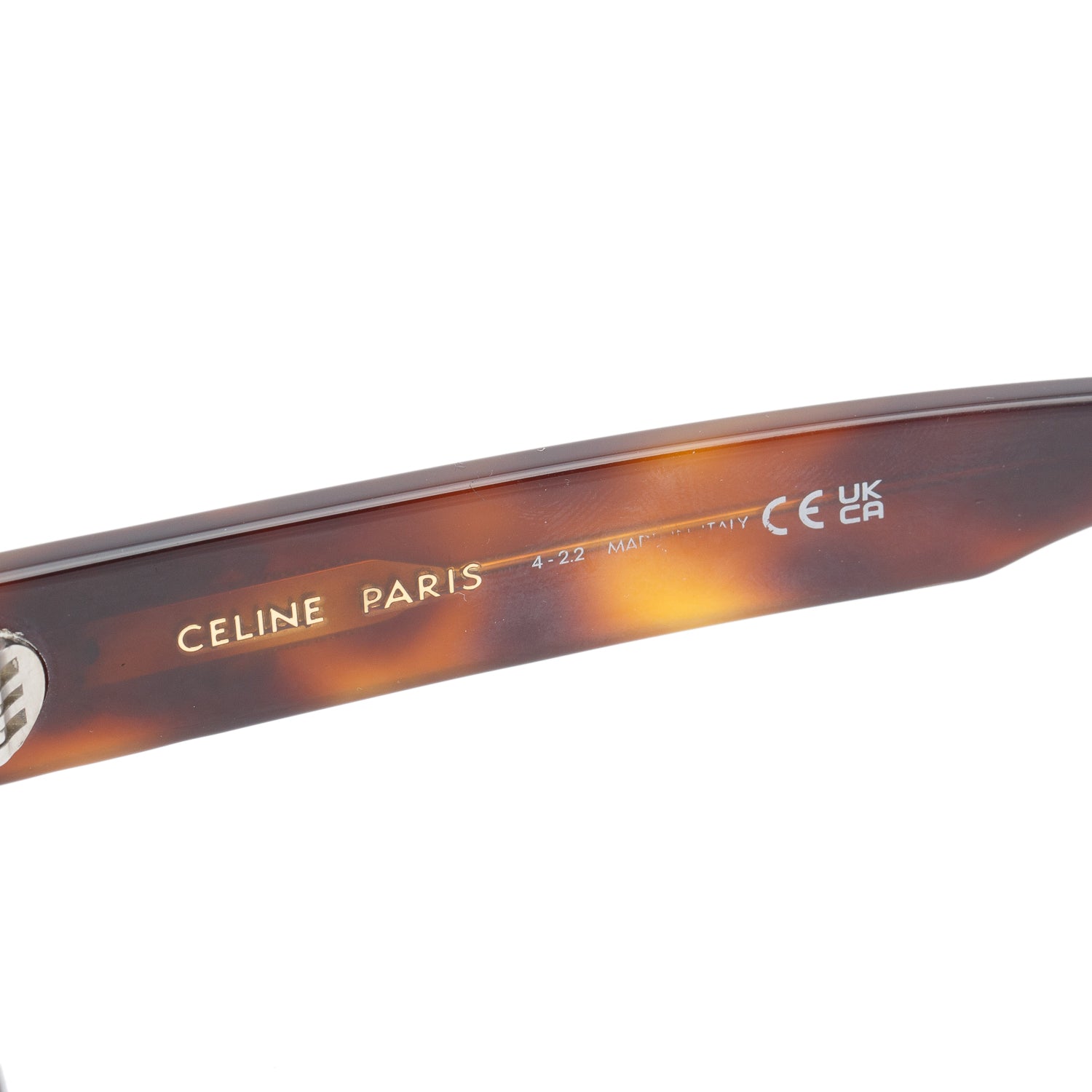 Celine CL40194U Tortoise Acetate Triomphe Oval Sunglasses w/ Case