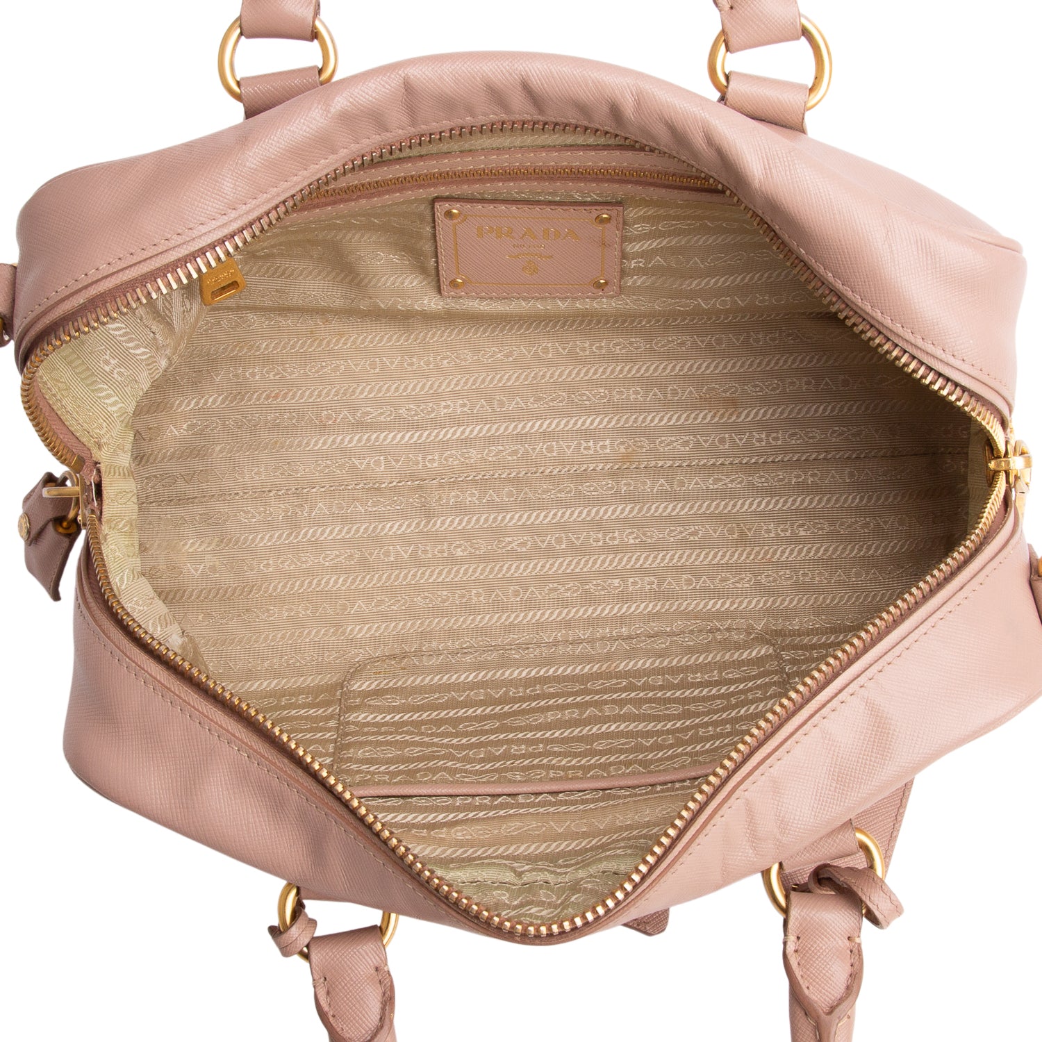 Prada Pink Saffiano Lux Small Boston w/ Strap