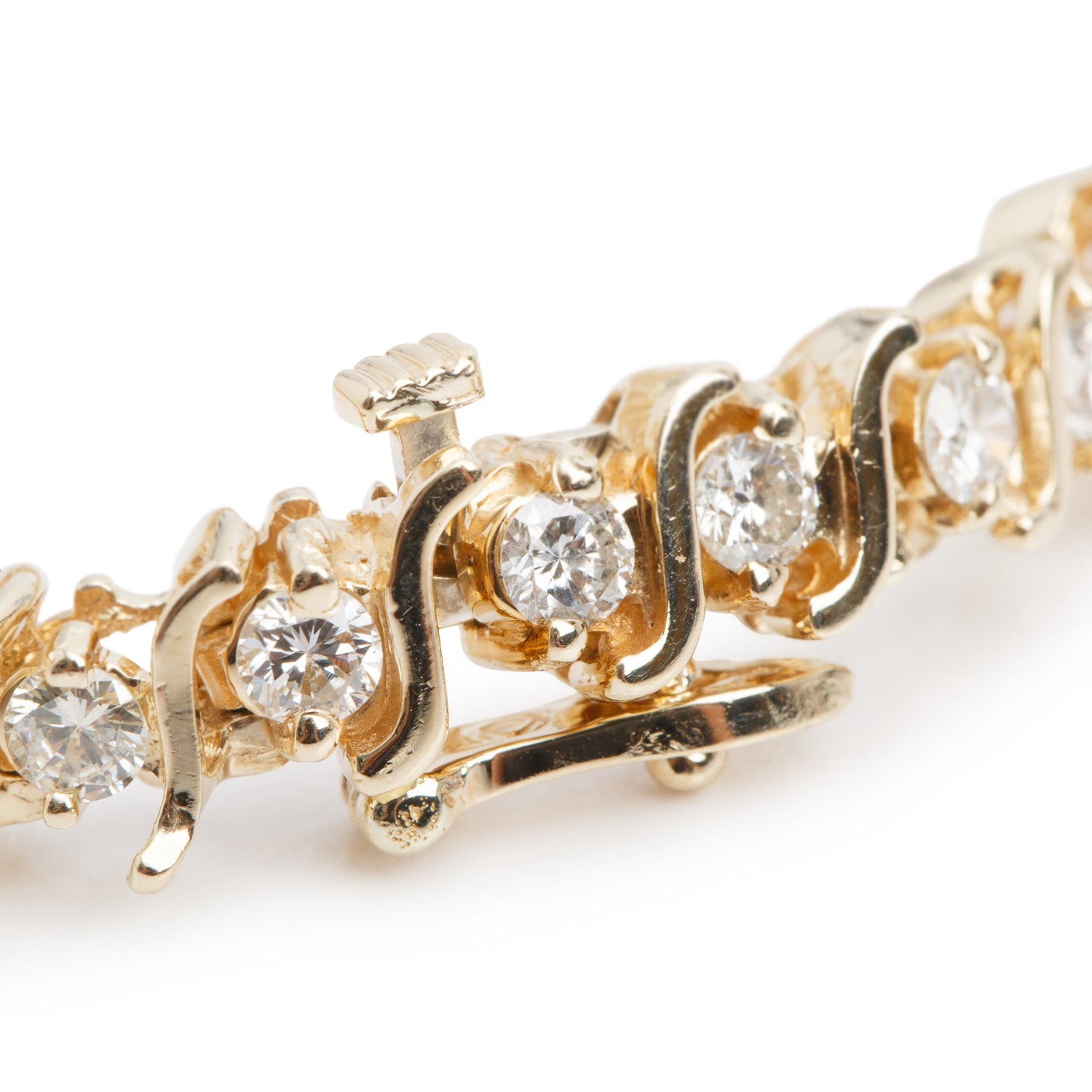 14k Yellow Gold 4.75 tcw. Diamond Link Tennis Bracelet
