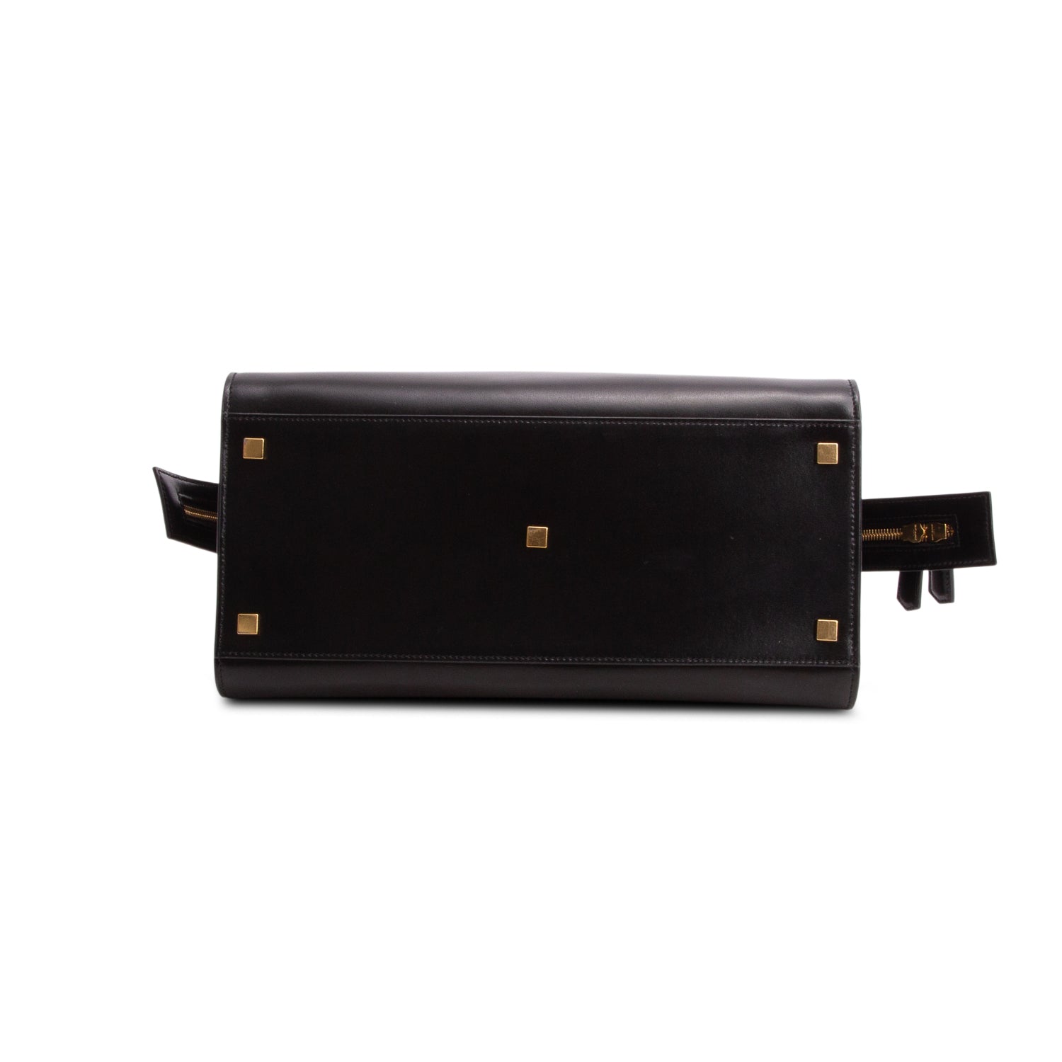 Saint Laurent Black Smooth Calfskin Uptown Cabas Tote w/ Box, Strap & Receipt