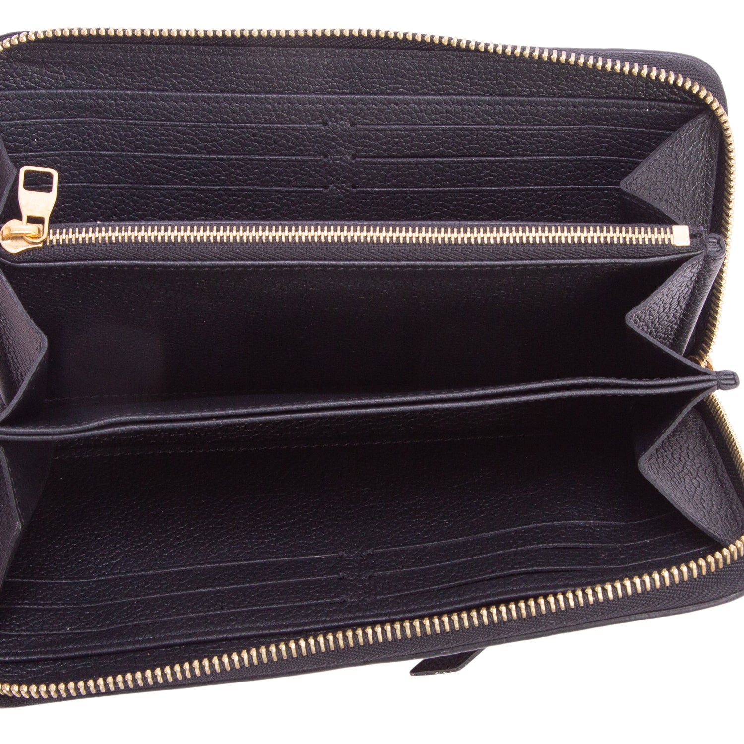 Louis Vuitton Black Beige Monogram Giant Bicolor Empreinte Leather Zippy Wallet