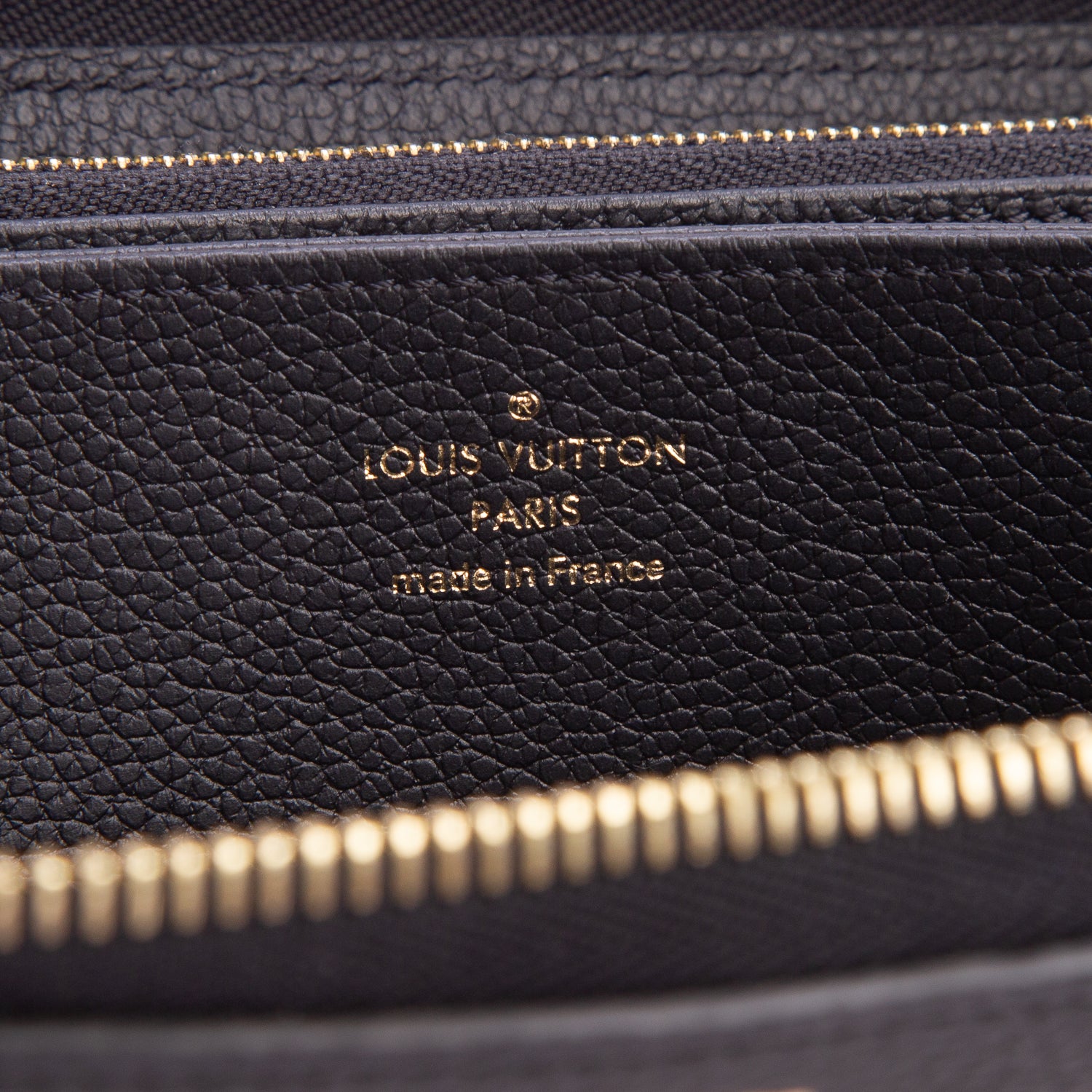 Louis Vuitton Black Beige Monogram Giant Bicolor Empreinte Leather Zippy Wallet