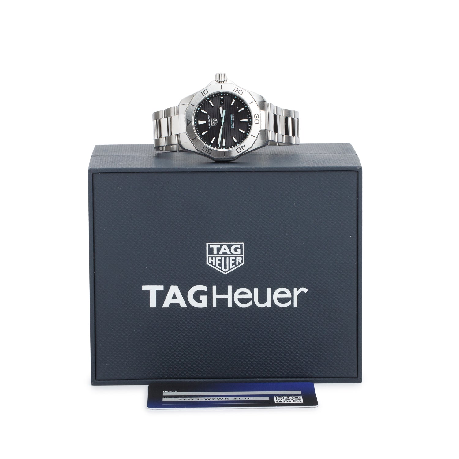 Tag Heuer Stainless Steel Aquaracer Professional 200 Solargraph 40 MM Quartz Watch Black Dial WBP1114 w/ Box