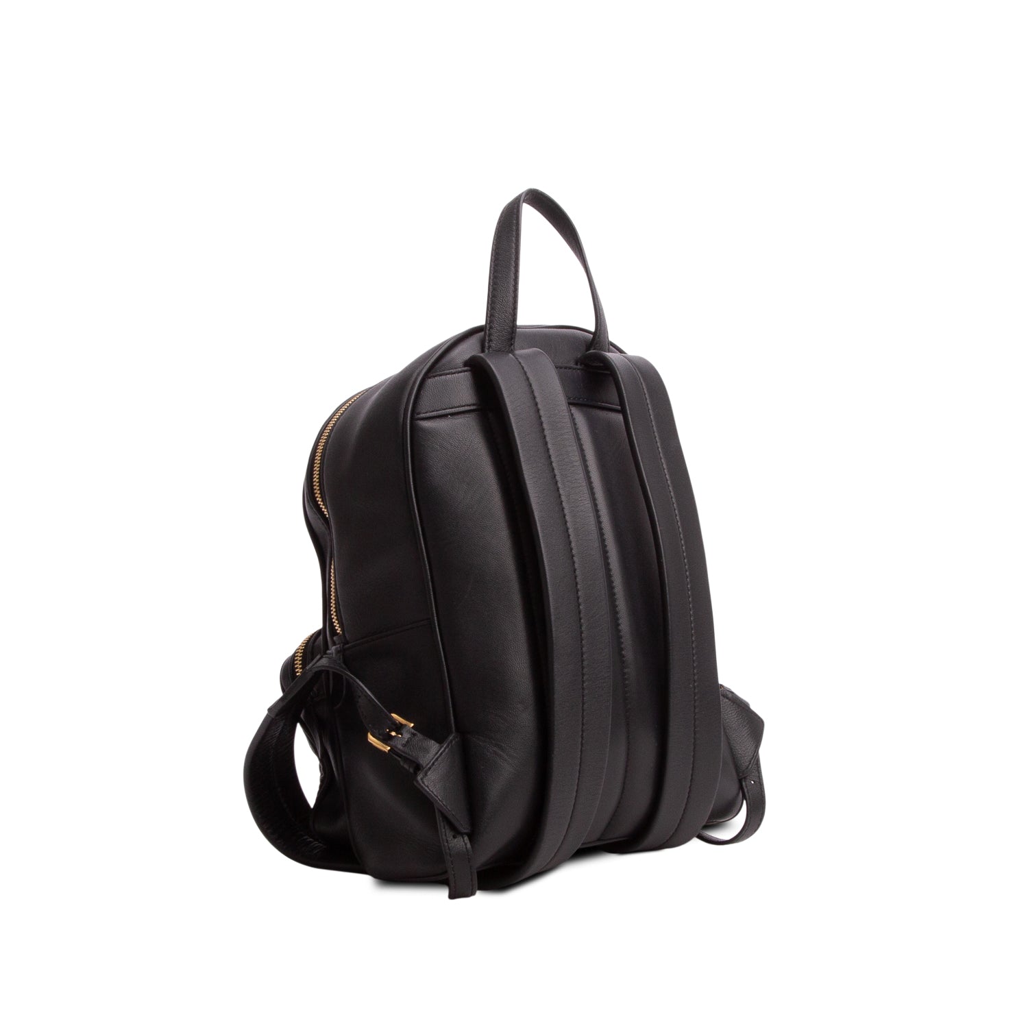 Burberry Black Quilted Leather TB Zip Pocket Backpack