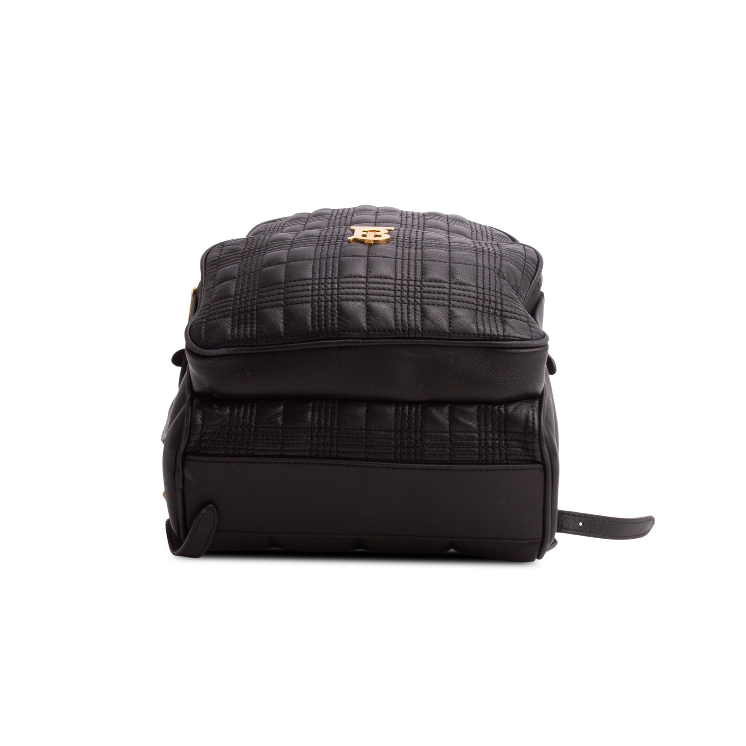 Burberry Black Quilted Leather TB Zip Pocket Backpack