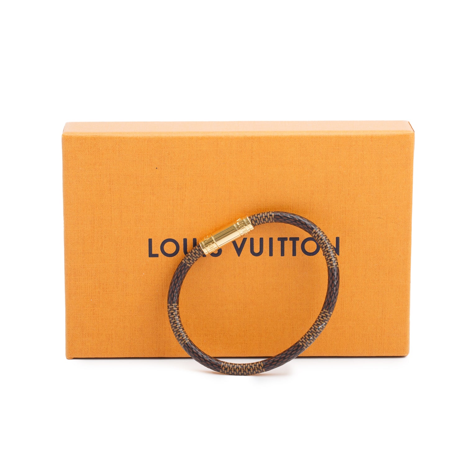 Louis Vuitton Damier Ebene Keep It Bracelet w/ Box
