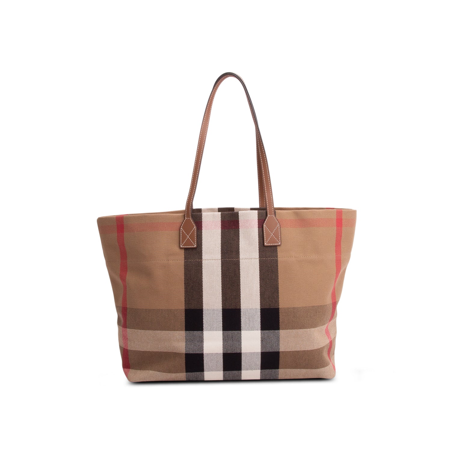 Burberry Brown Giant Check Canvas Medium London Tote