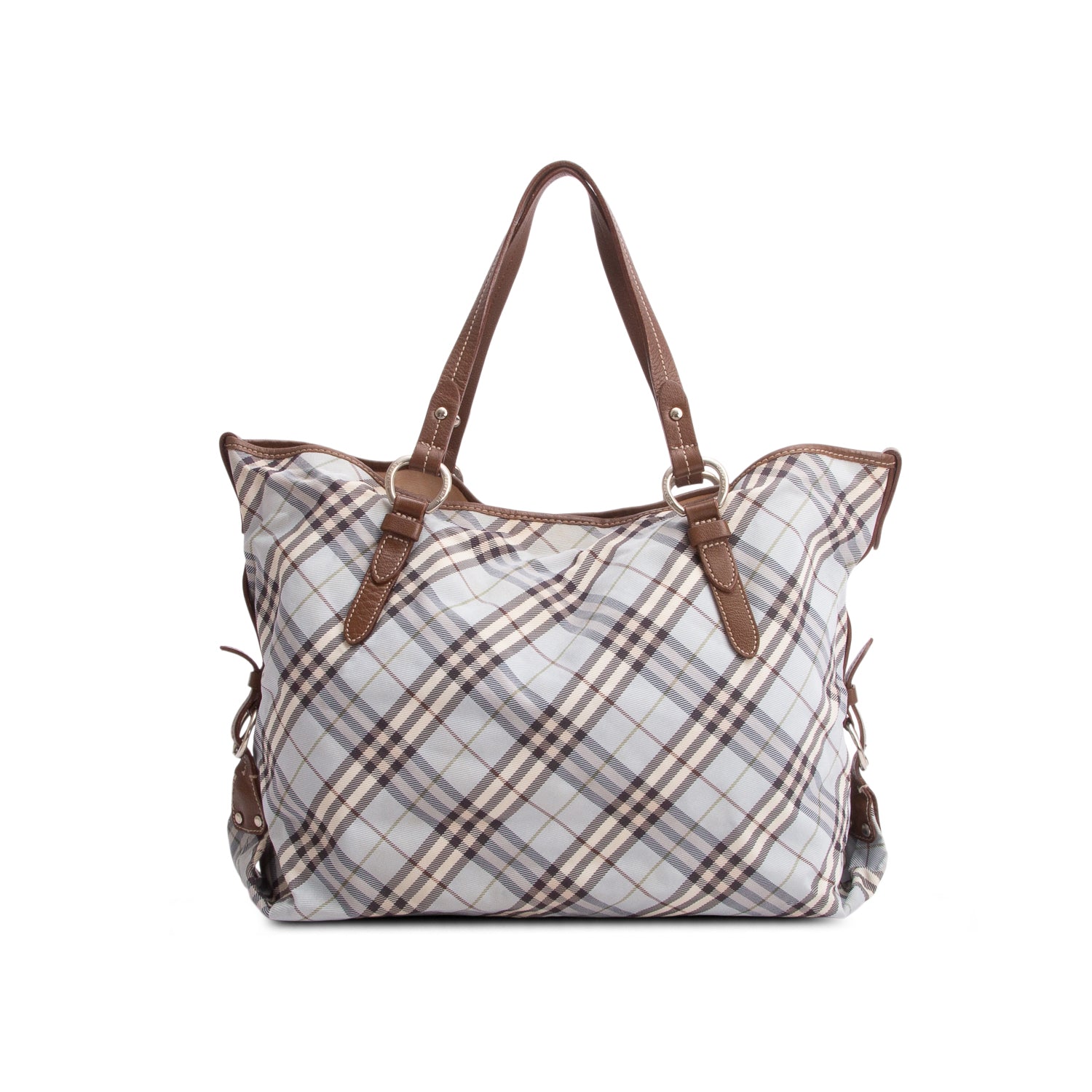 Burberry Blue Vintage House Check Tote