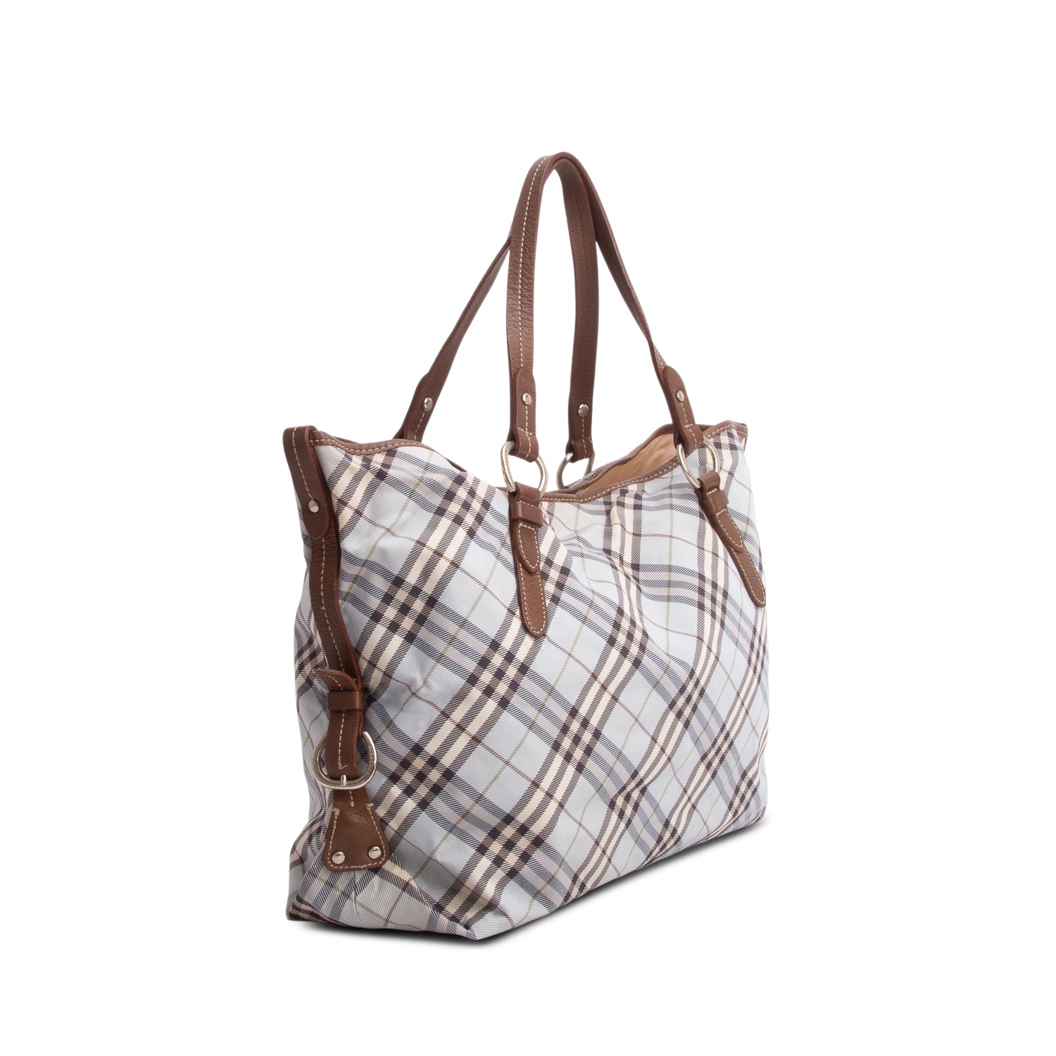 Burberry Blue Vintage House Check Tote