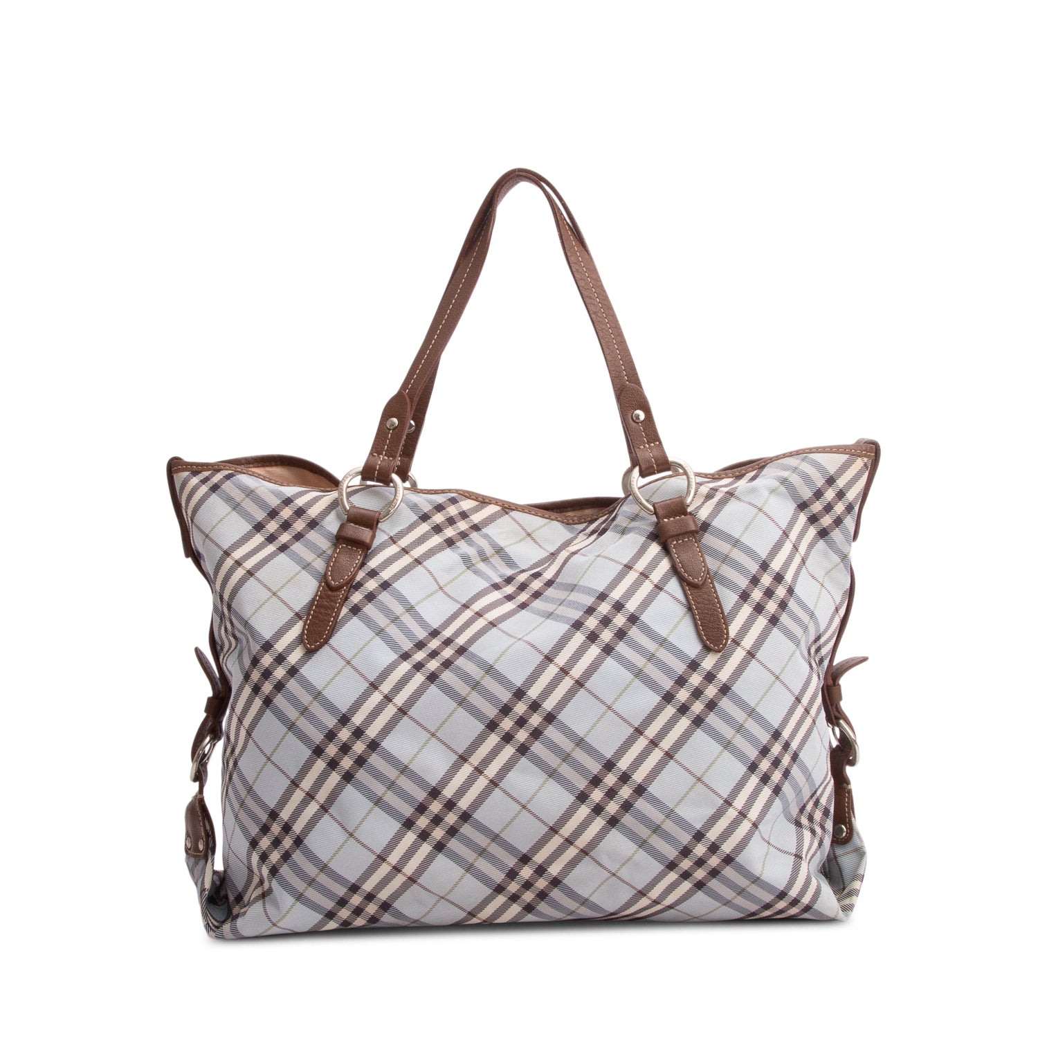 Burberry Blue Vintage House Check Tote