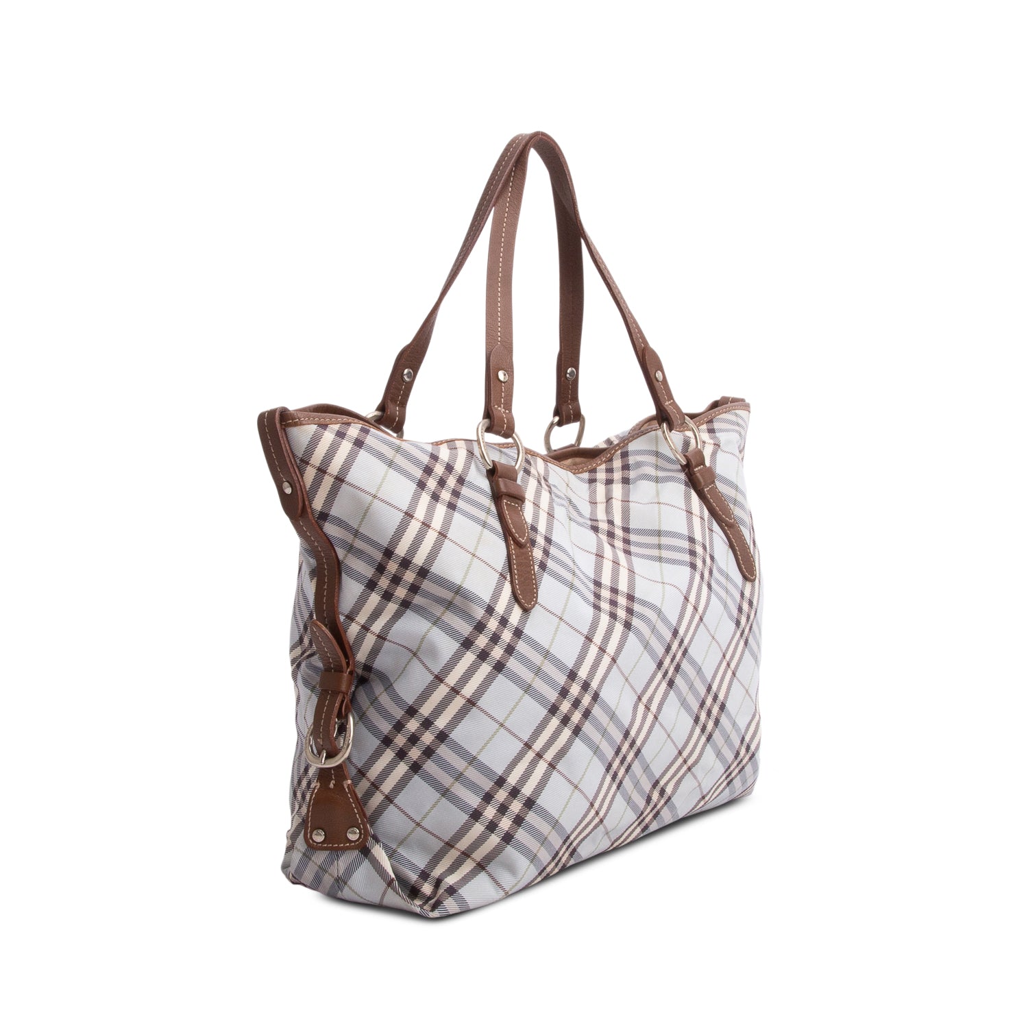 Burberry Blue Vintage House Check Tote
