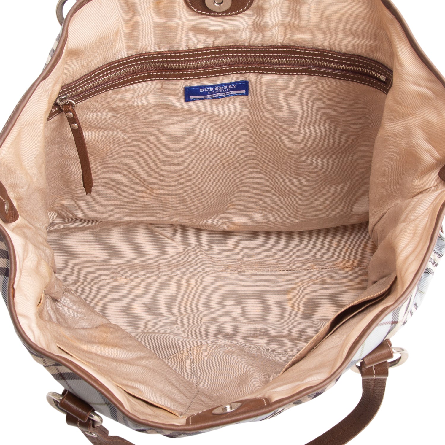 Burberry Blue Vintage House Check Tote