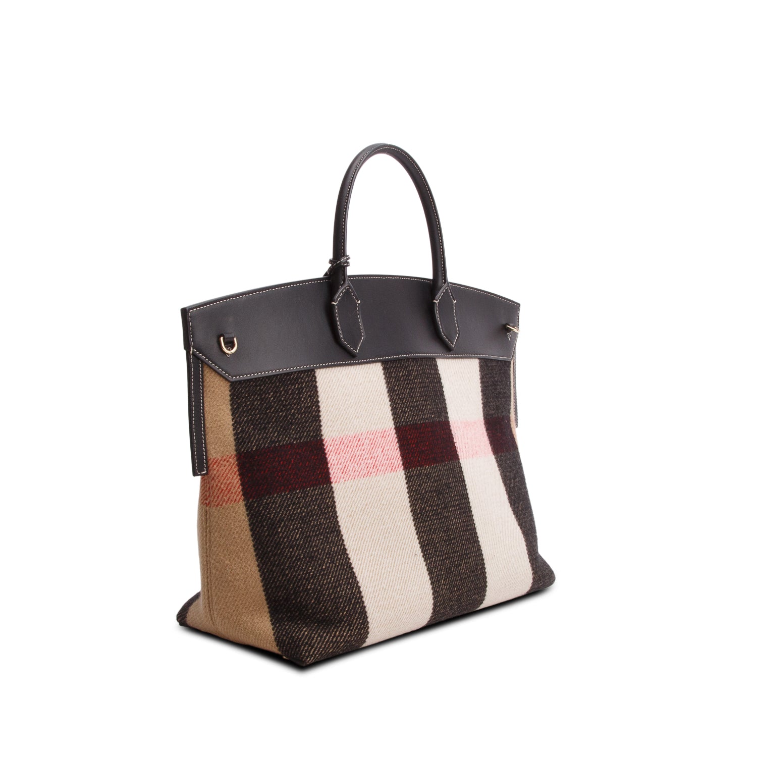 Burberry Nova Check Wool Society Tote w/ Strap