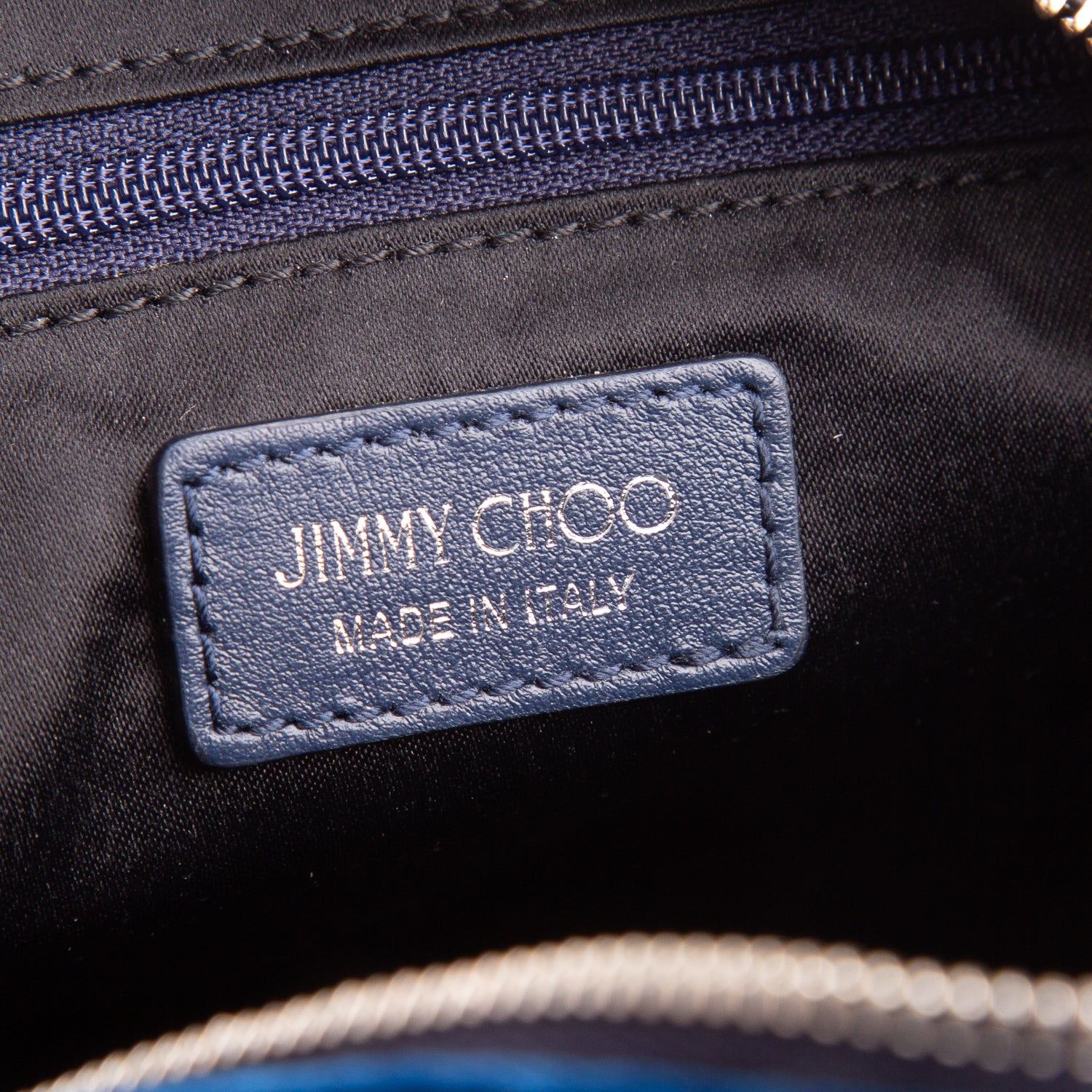 Jimmy Choo Blue Velvet Crystal Quilted Round Crossbody Bag w/ Authenticity Card
