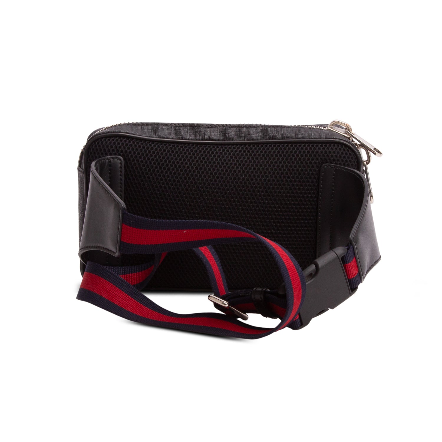 Gucci Black Soft GG Supreme Monogram Web Belt Bag