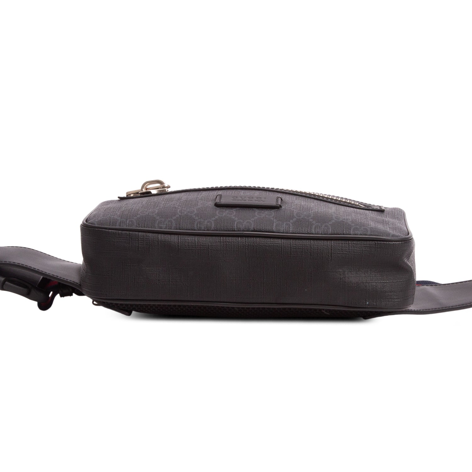 Gucci Black Soft GG Supreme Monogram Web Belt Bag