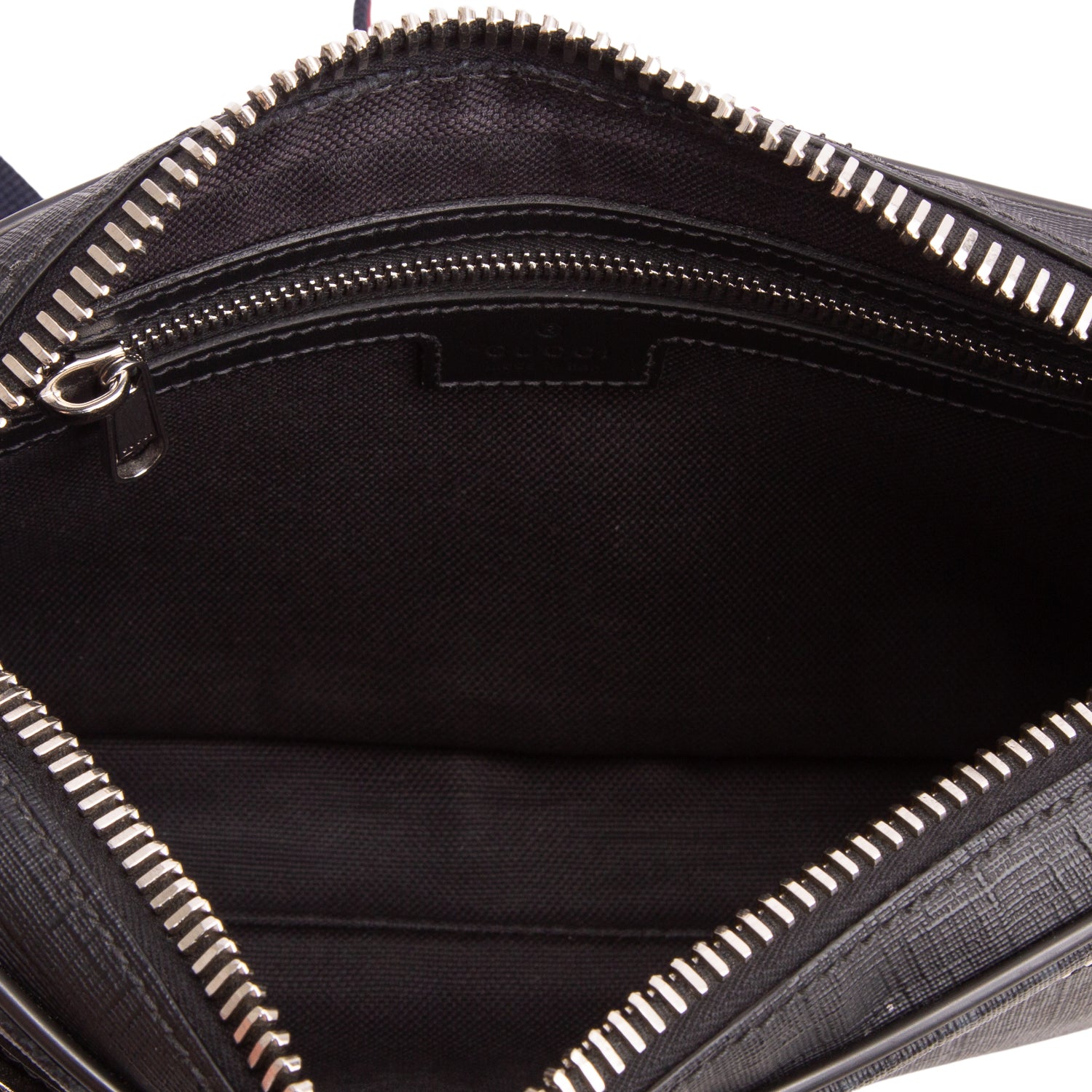 Gucci Black Soft GG Supreme Monogram Web Belt Bag