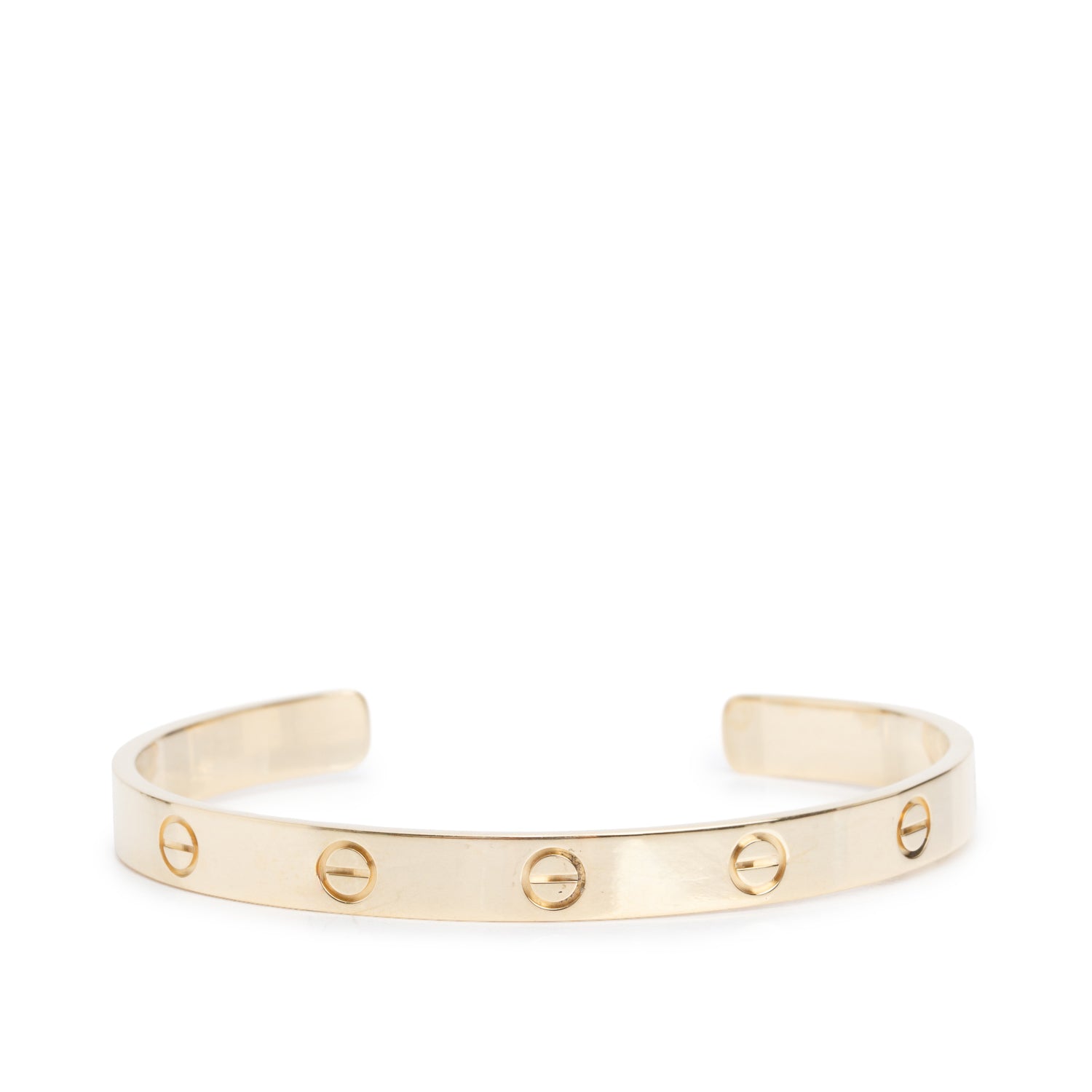 Cartier 2024 18k Yellow Gold Love Cuff, Size 18 w/ Box, Receipt & Certificate