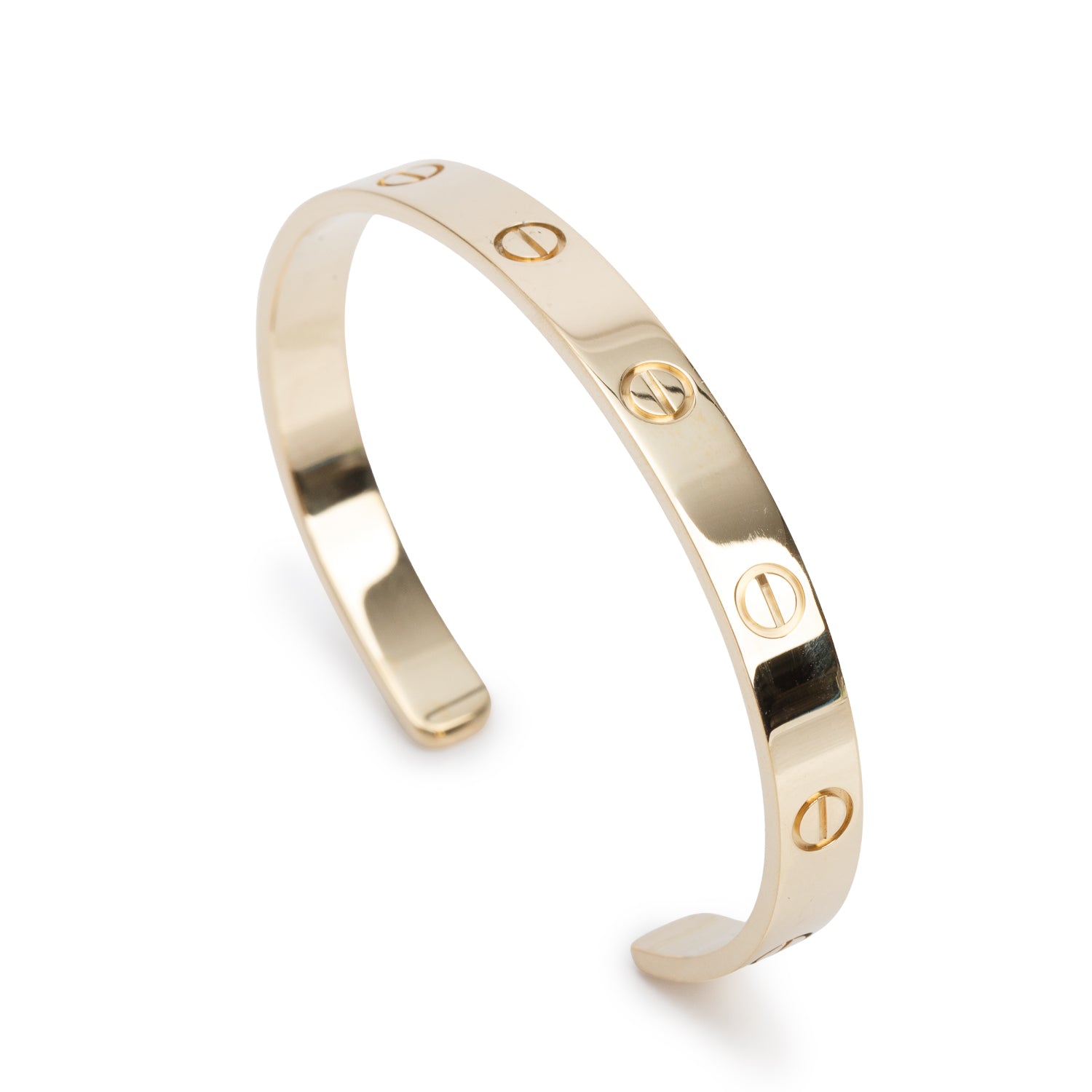 Cartier 2024 18k Yellow Gold Love Cuff, Size 18 w/ Box, Receipt & Certificate