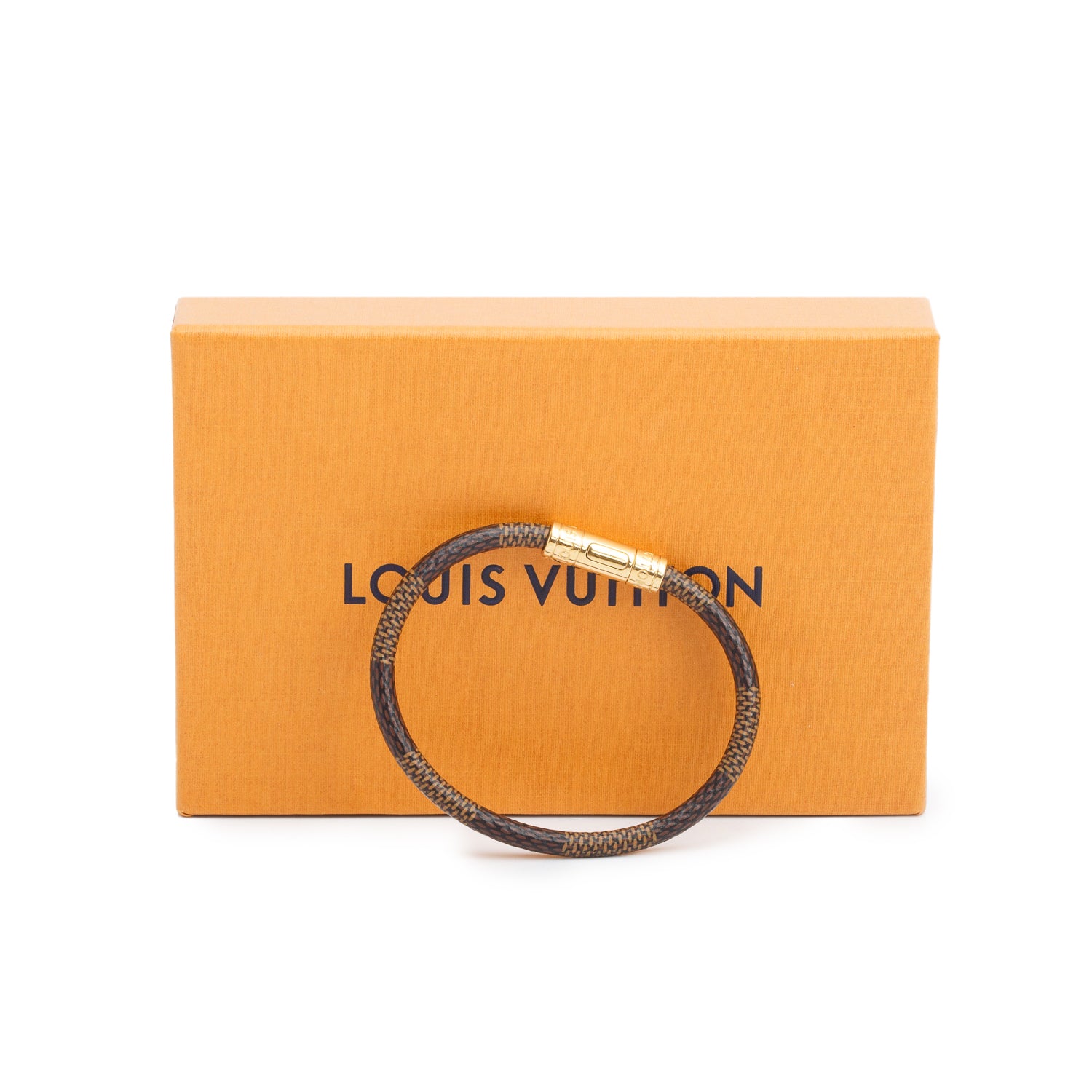 Louis Vuitton Damier Ebene Keep It Bracelet w/ Box
