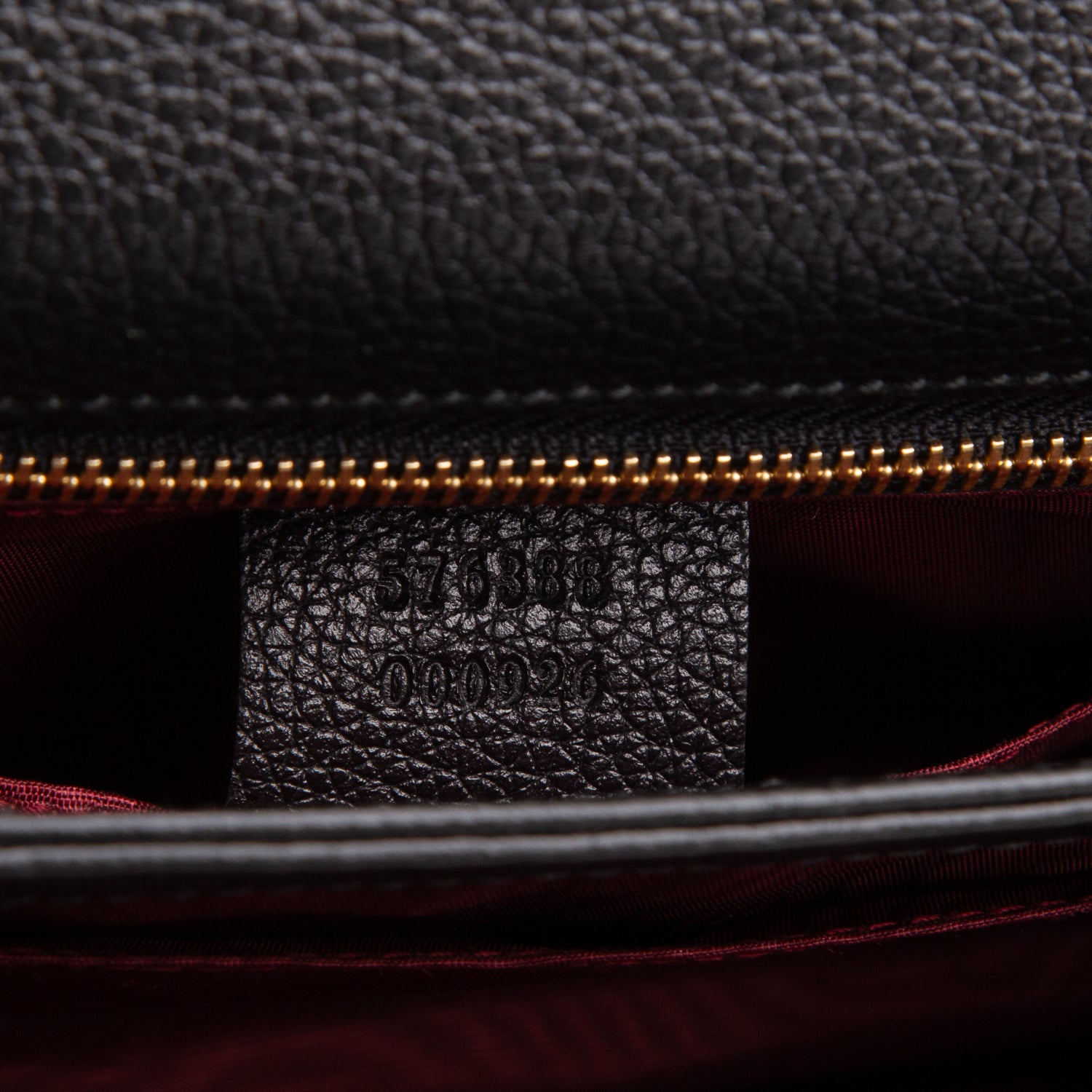 Gucci Black Grainy Calfskin Leather Small Zumi Shoulder Bag