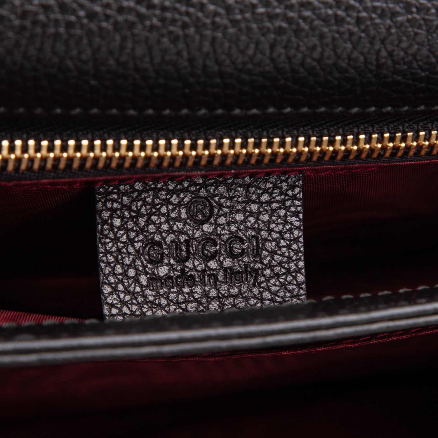 Gucci Black Grainy Calfskin Leather Small Zumi Shoulder Bag