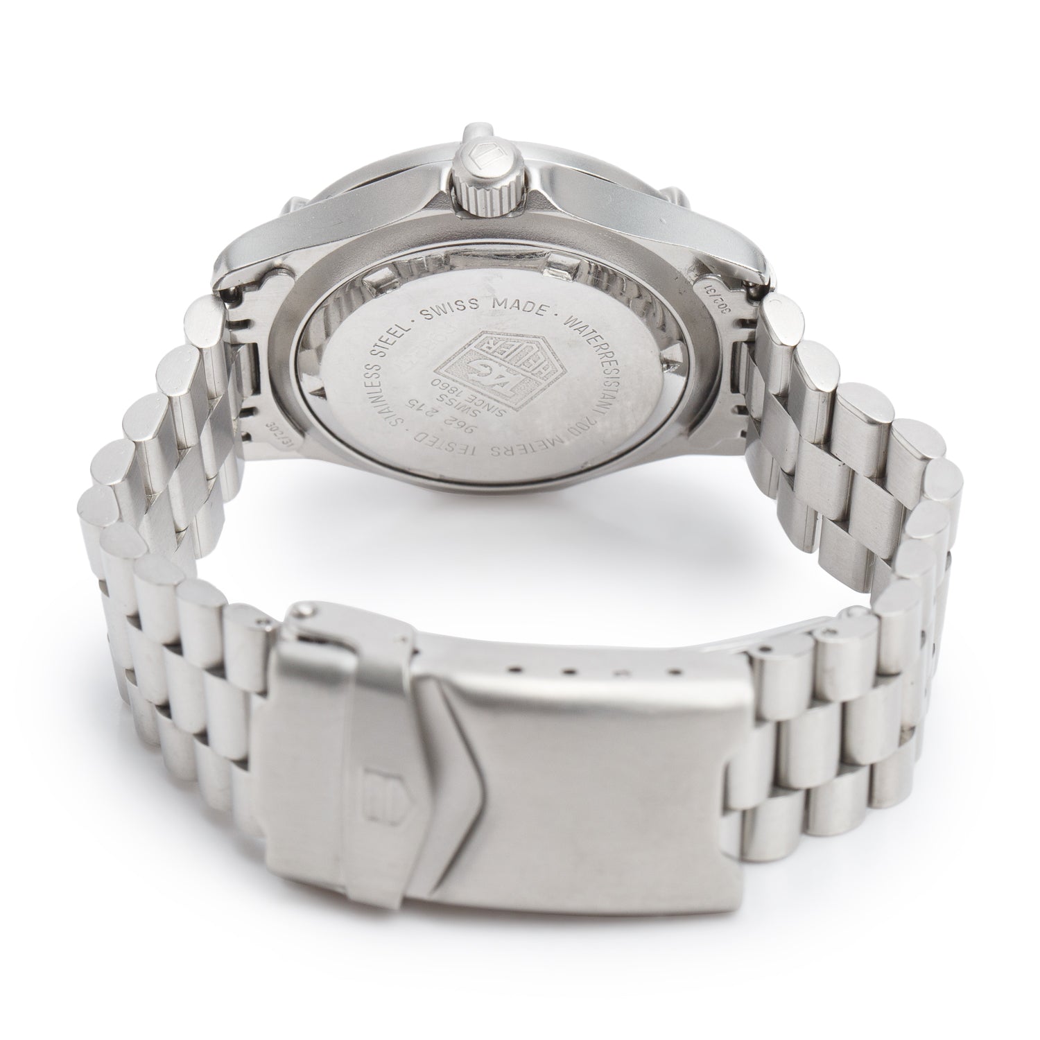 Tag Heuer Stainless Steel Professional 2000 30 MM Quartz Watch Silver Dial 962 21