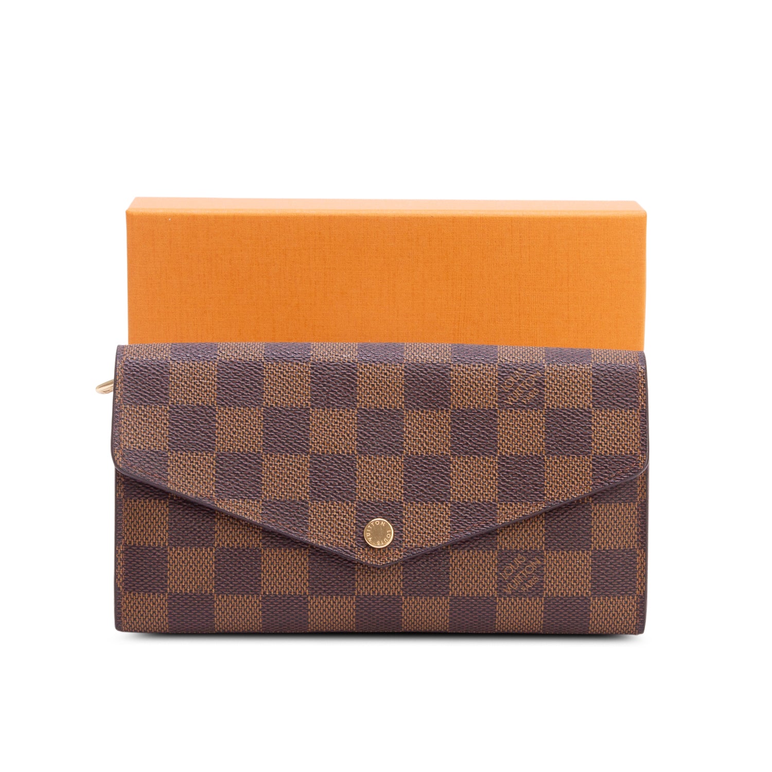 Louis Vuitton Damier Ebene Sarah Wallet w/ Box