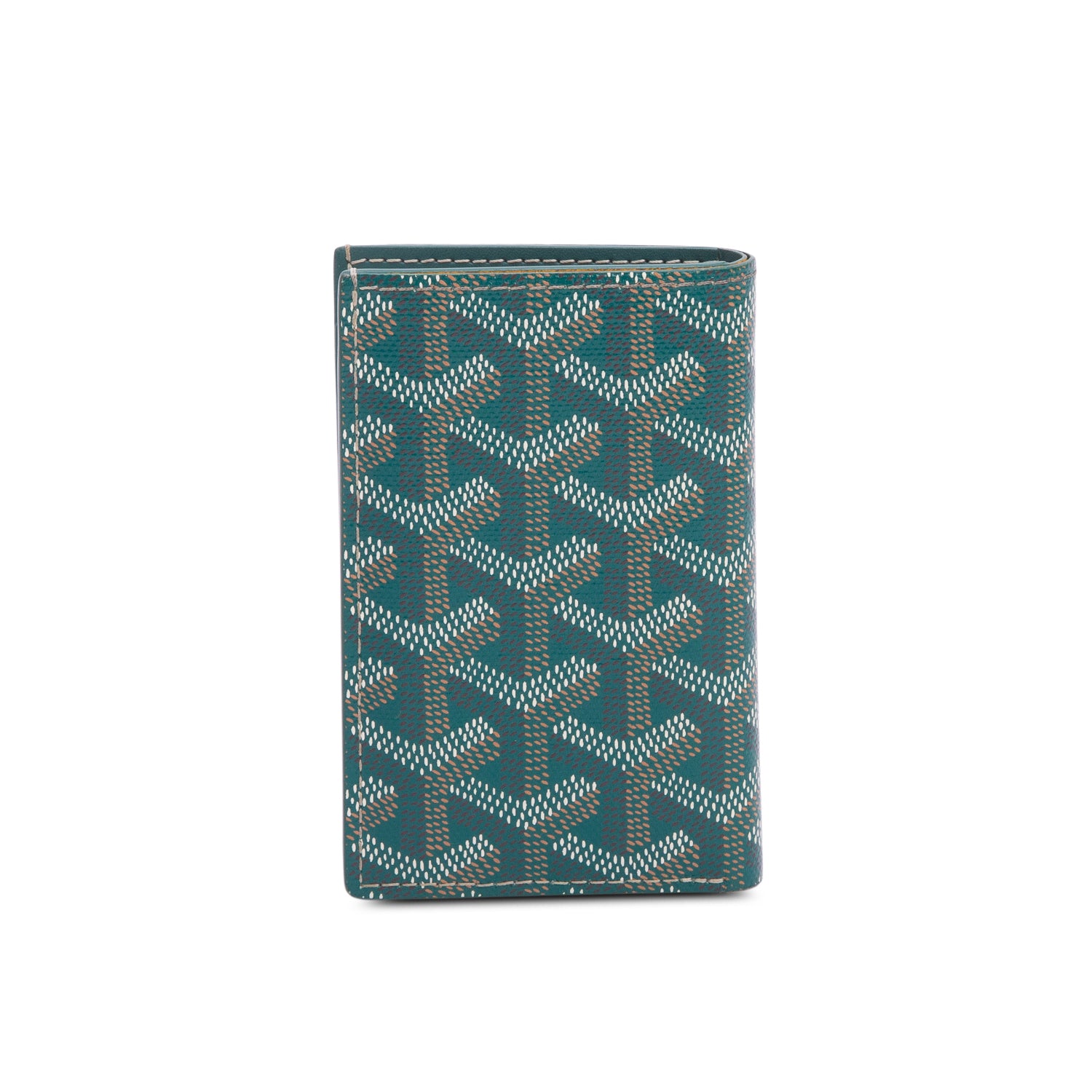 Goyard 2024 Green Goyardine Saint Pierre Card Holder w/ Box