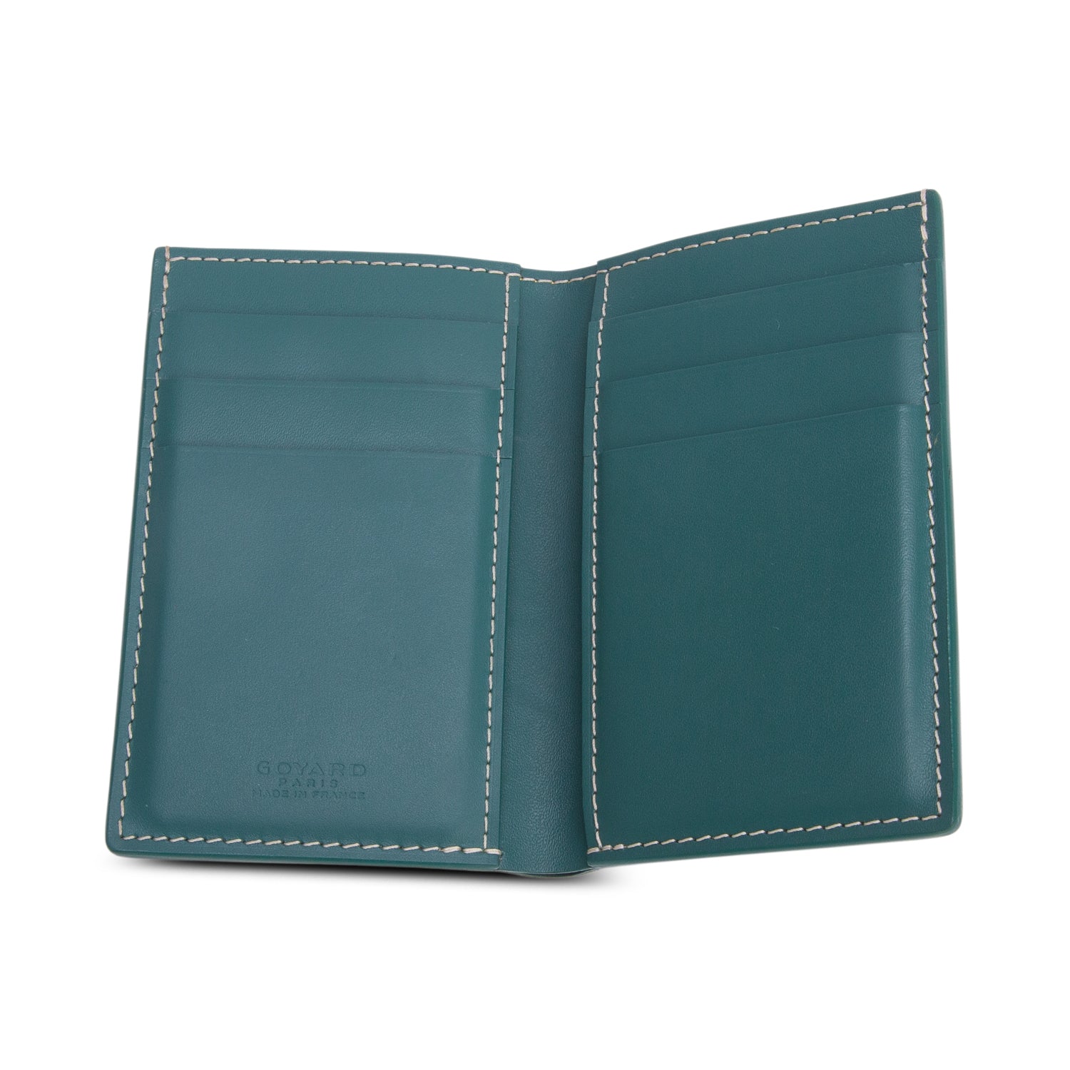 Goyard 2024 Green Goyardine Saint Pierre Card Holder w/ Box