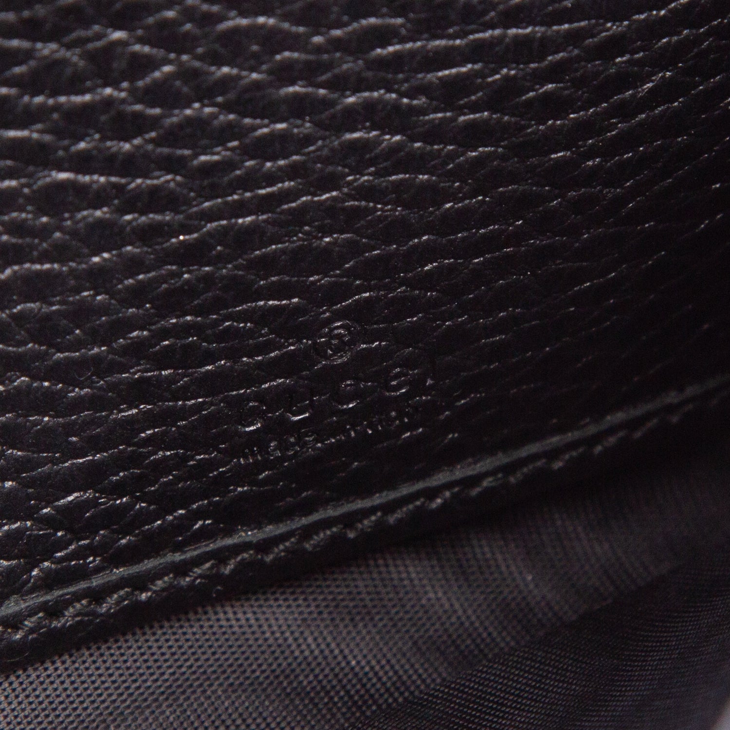 Gucci Black Dollar Calfskin Petite GG Marmont Wallet Chain Bag