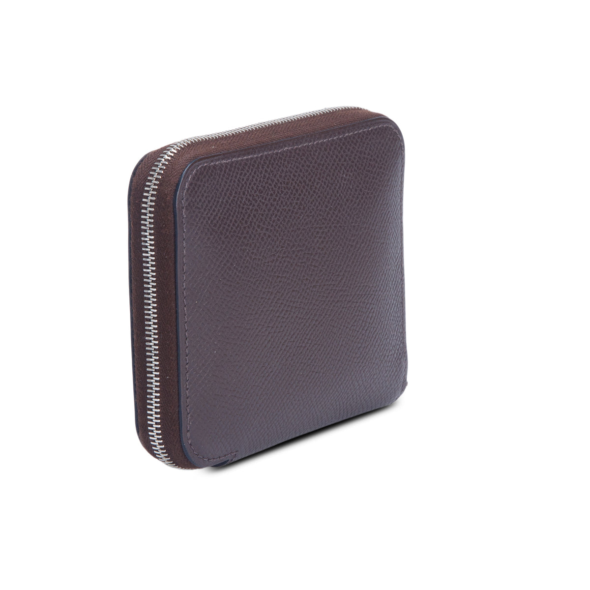 Hermes Moka Epsom Leather Silk'In Compact Wallet