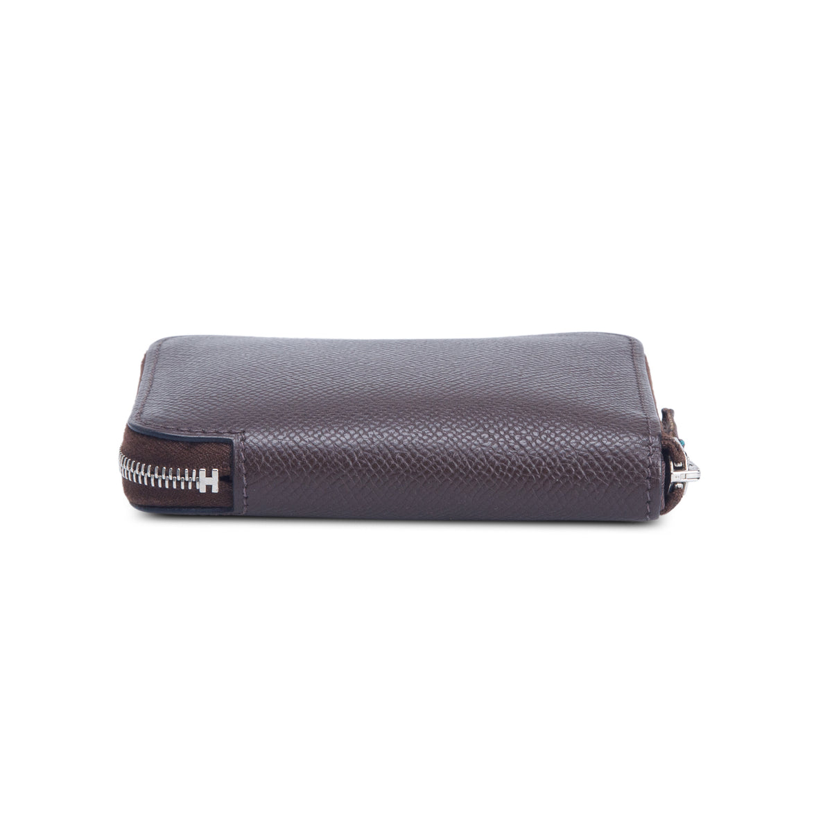 Hermes Moka Epsom Leather Silk'In Compact Wallet