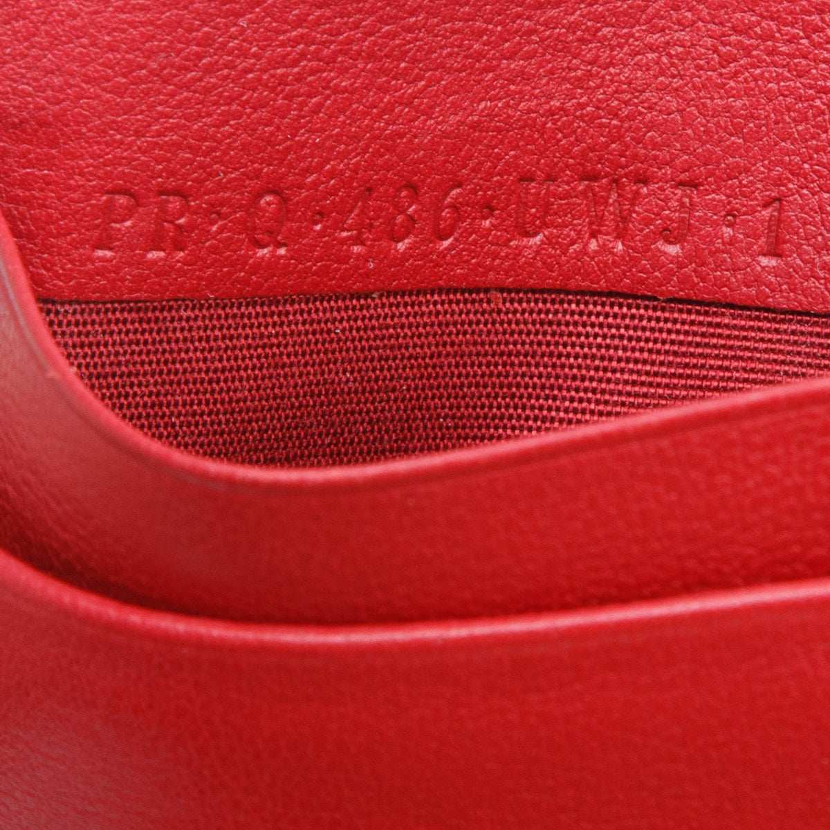 Valentino Red Calfskin Monochrome Rockstud Card Holder